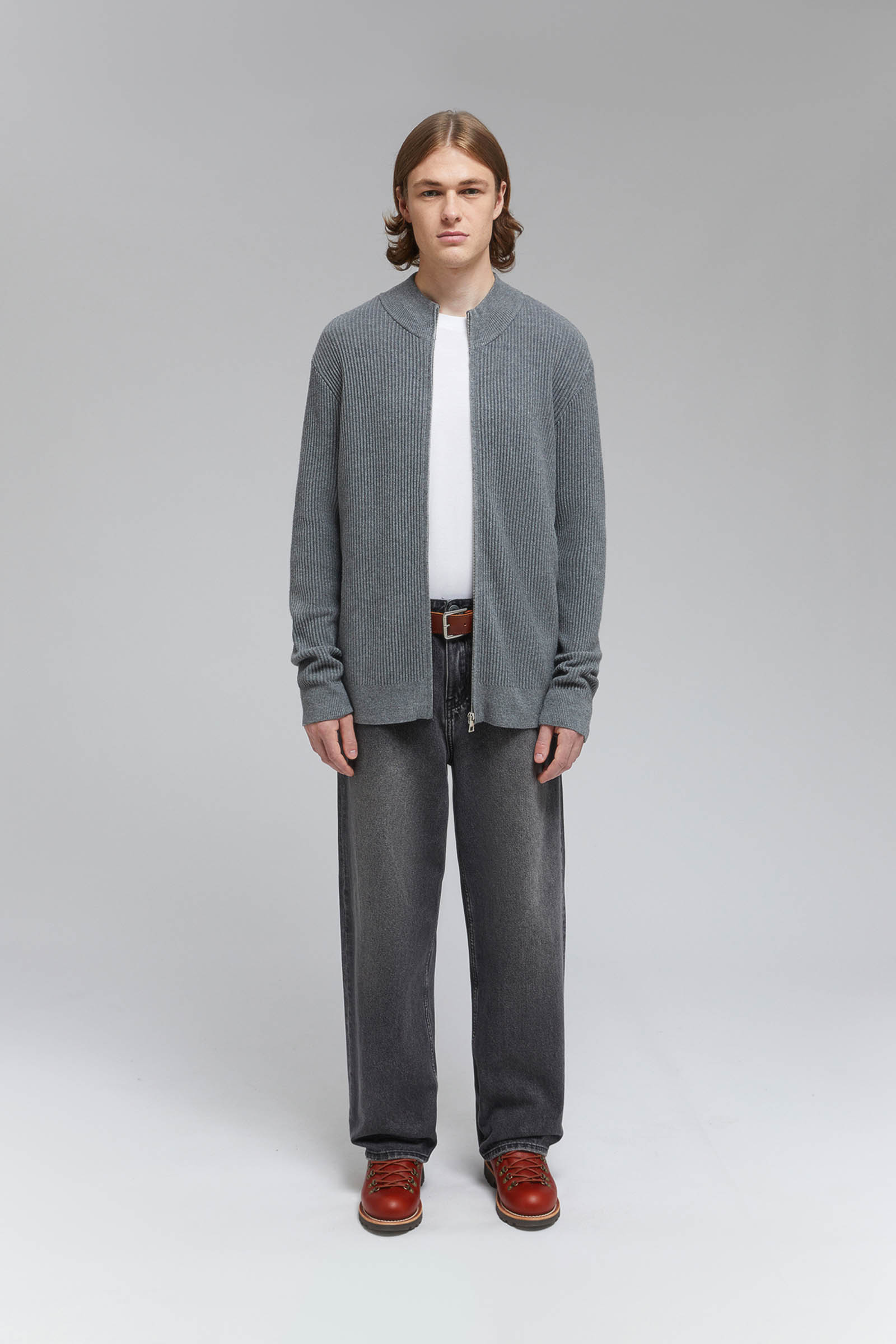 Кардиган Finn Flare с шерстью, 205 mouse, арт. FBF21118