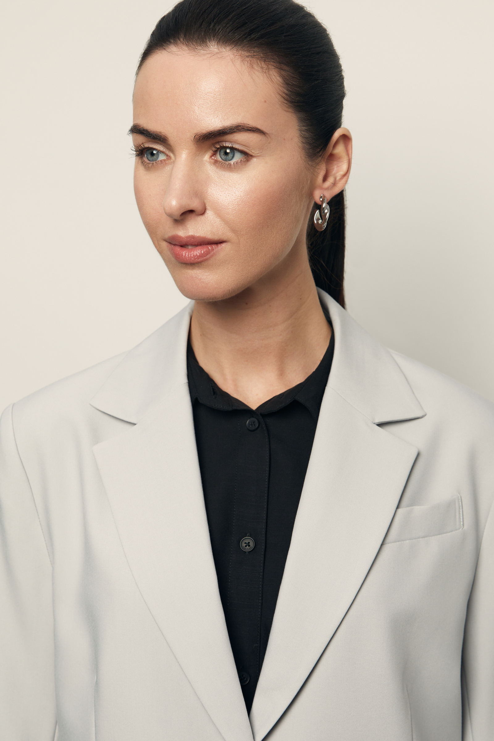 

Жакет свободного силуэта с отложным воротником, 212 silver, Жакет свободного силуэта с отложным воротником