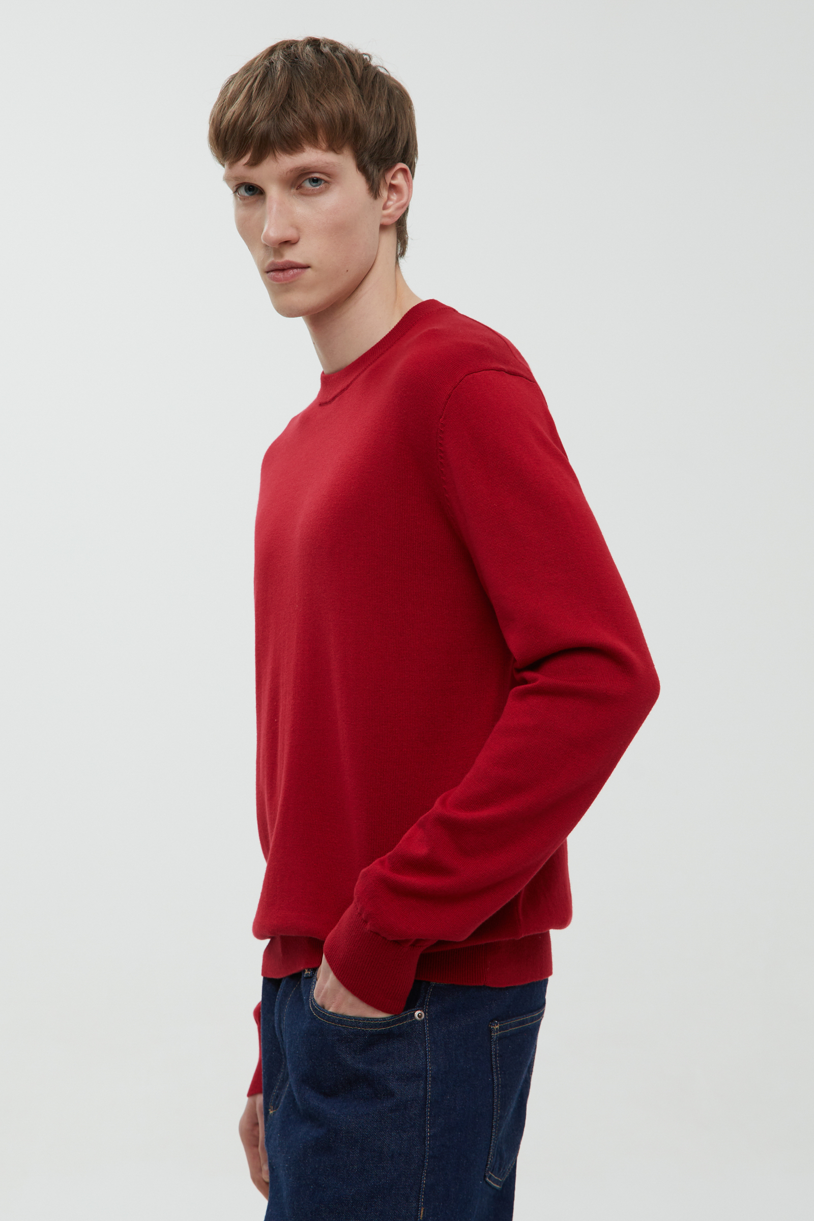 

Базовый джемпер прямого кроя, 101 cosmic blue, Базовый джемпер прямого кроя