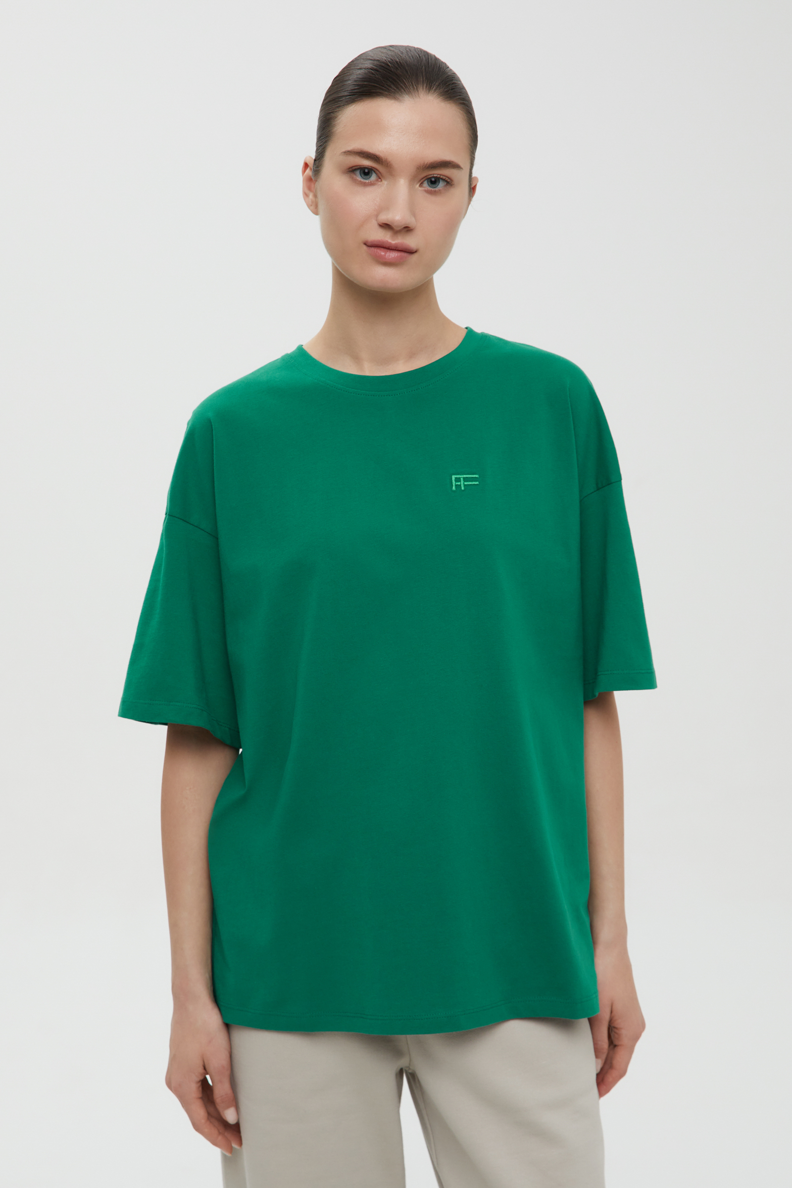 Футболка оверсайз FINN FLARE, зеленый, арт. FBF110114