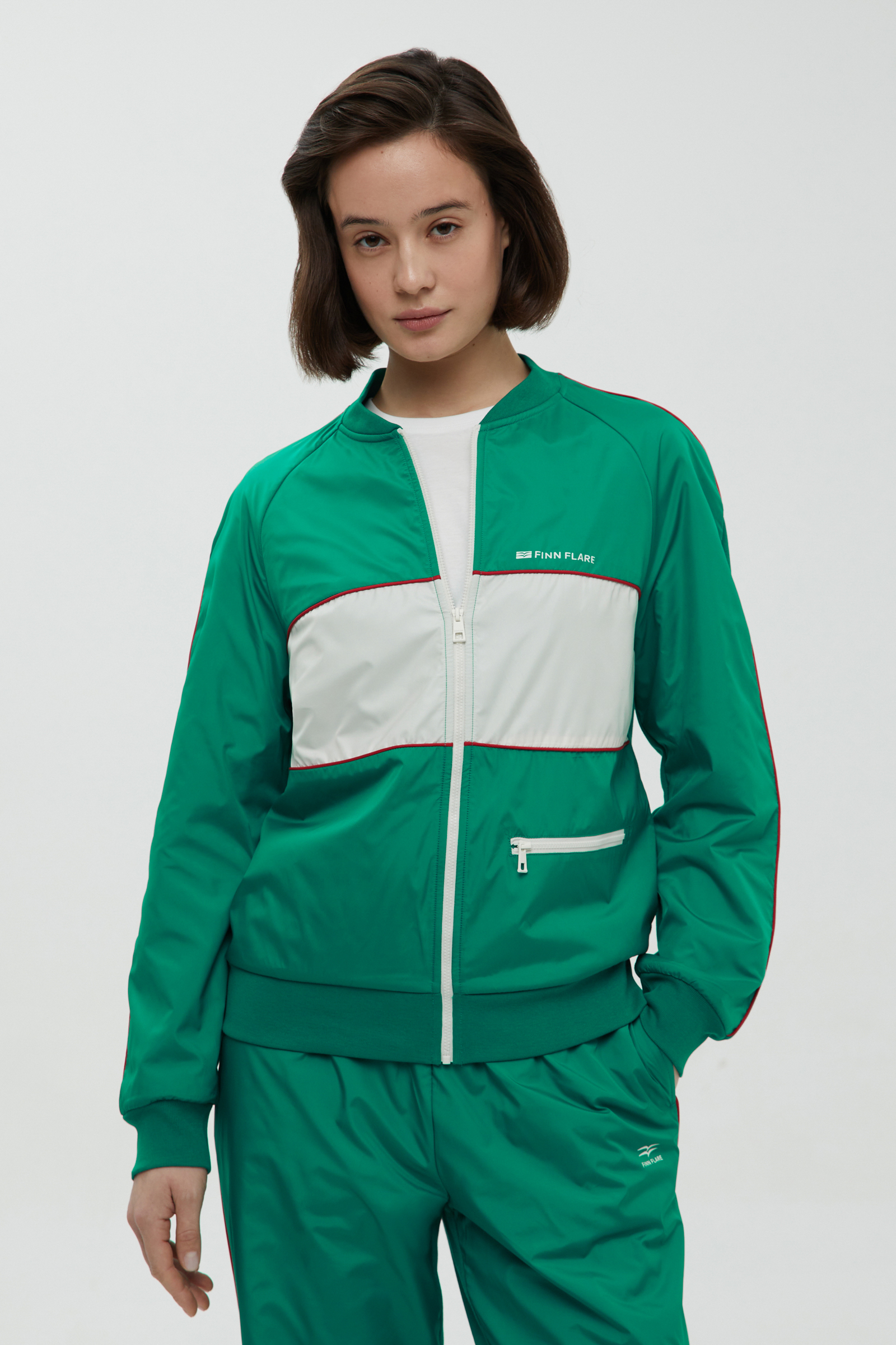 Женская олимпийка Finn Flare, зеленый, арт. FBF110132