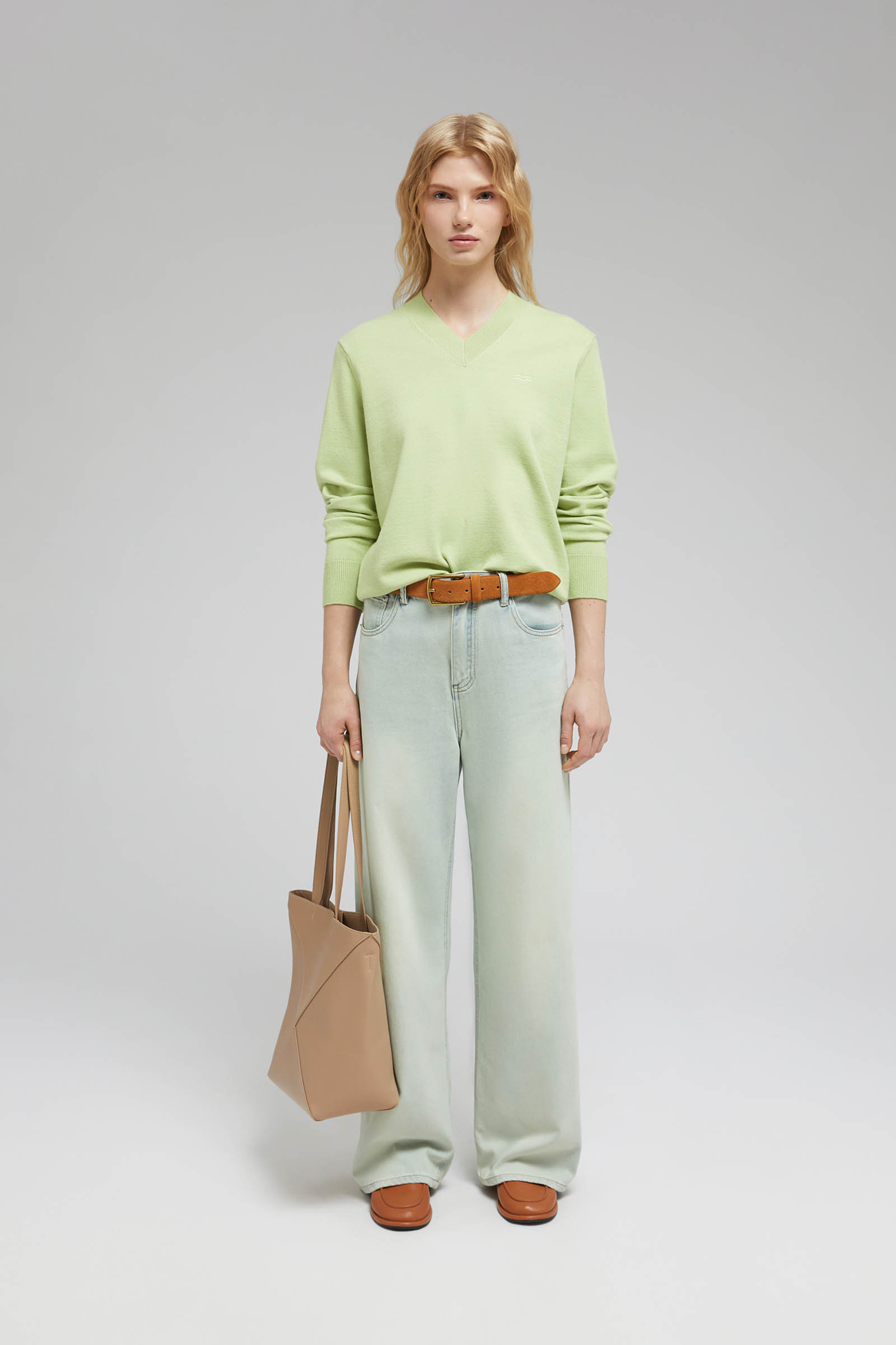 Джемпер Finn Flare прямого кроя, зеленый, арт. FBF11129