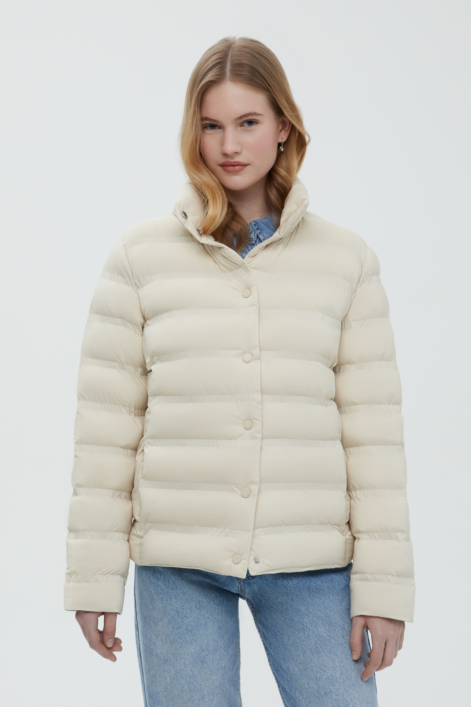 

Стеганая куртка приталенного силуэта, 705 angora, Стеганая куртка приталенного силуэта