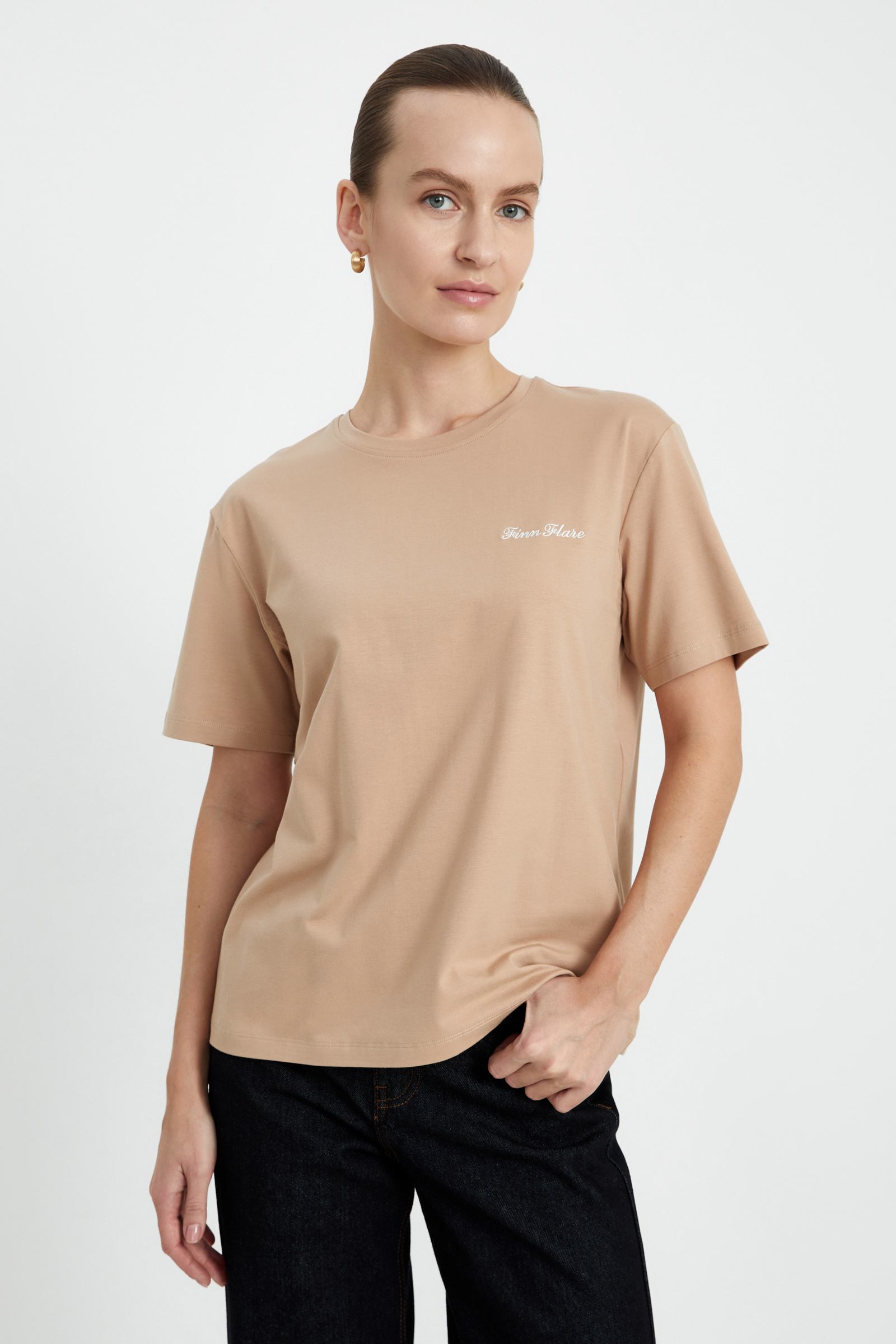 

Базовая футболка прямого кроя, 706 savanne, Базовая футболка прямого кроя