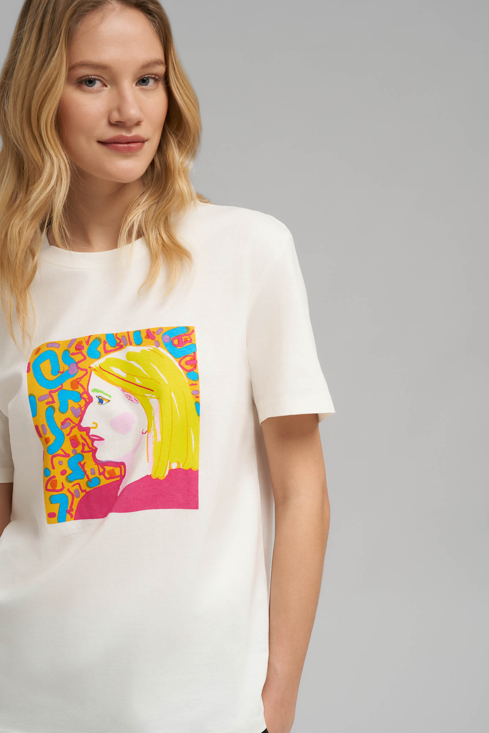 

Футболка свободного кроя из хлопкового джерси, 200 black, Футболка свободного кроя из хлопкового джерси