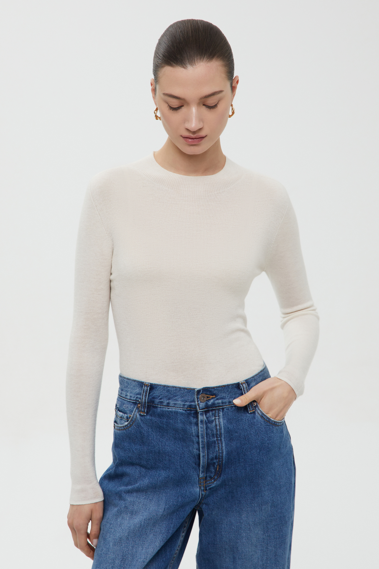 

Джемпер с добавлением шерсти, 711 milk, Джемпер с добавлением шерсти