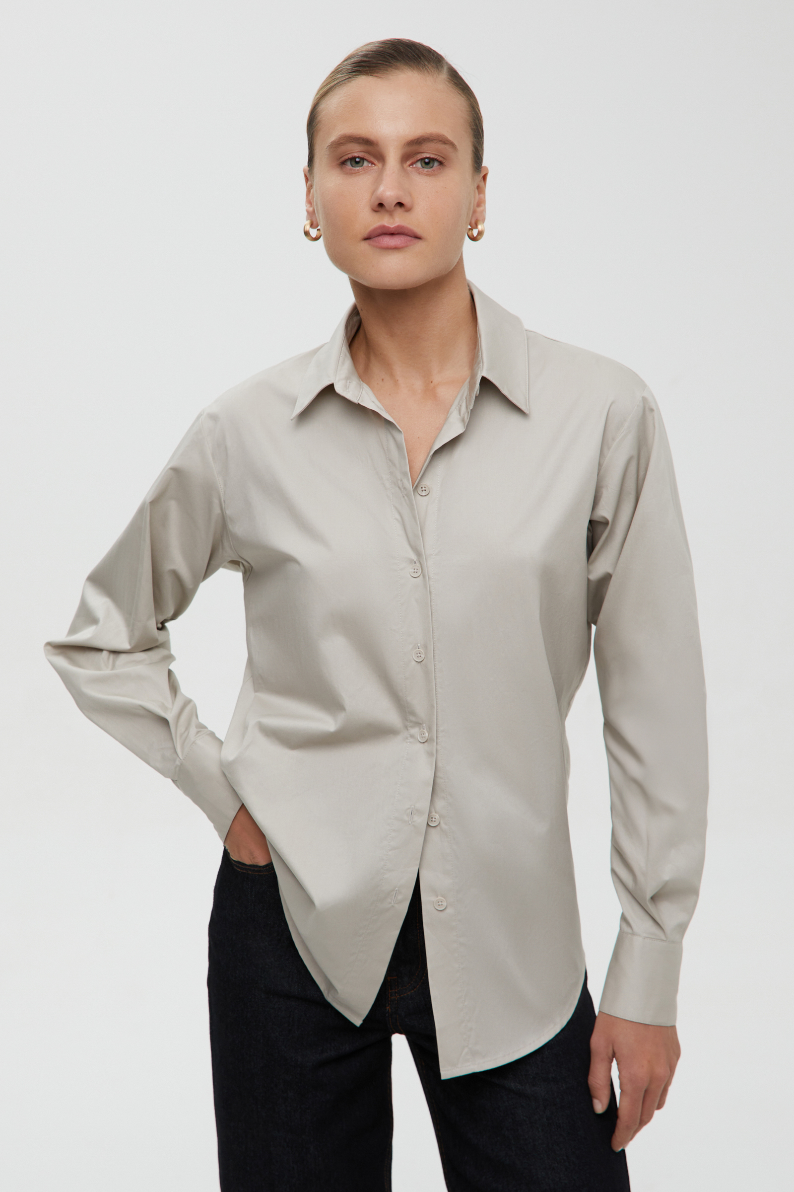 Рубашка Finn Flare прямого кроя из хлопка, 713 grain, арт. FBF110130