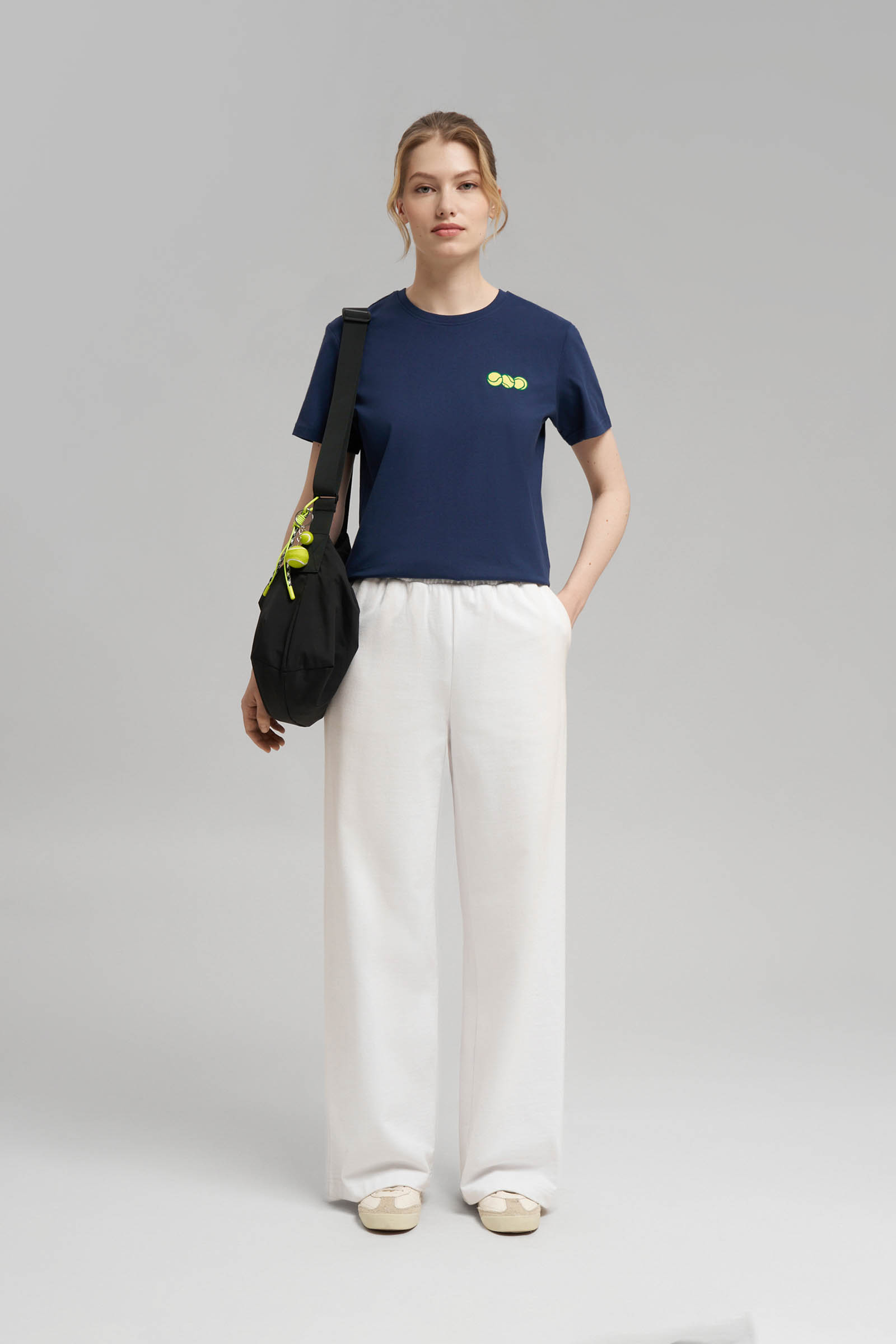 Футболка FINN FLARE прямого кроя из джерси, 101 cosmic blue, арт. FBG110122