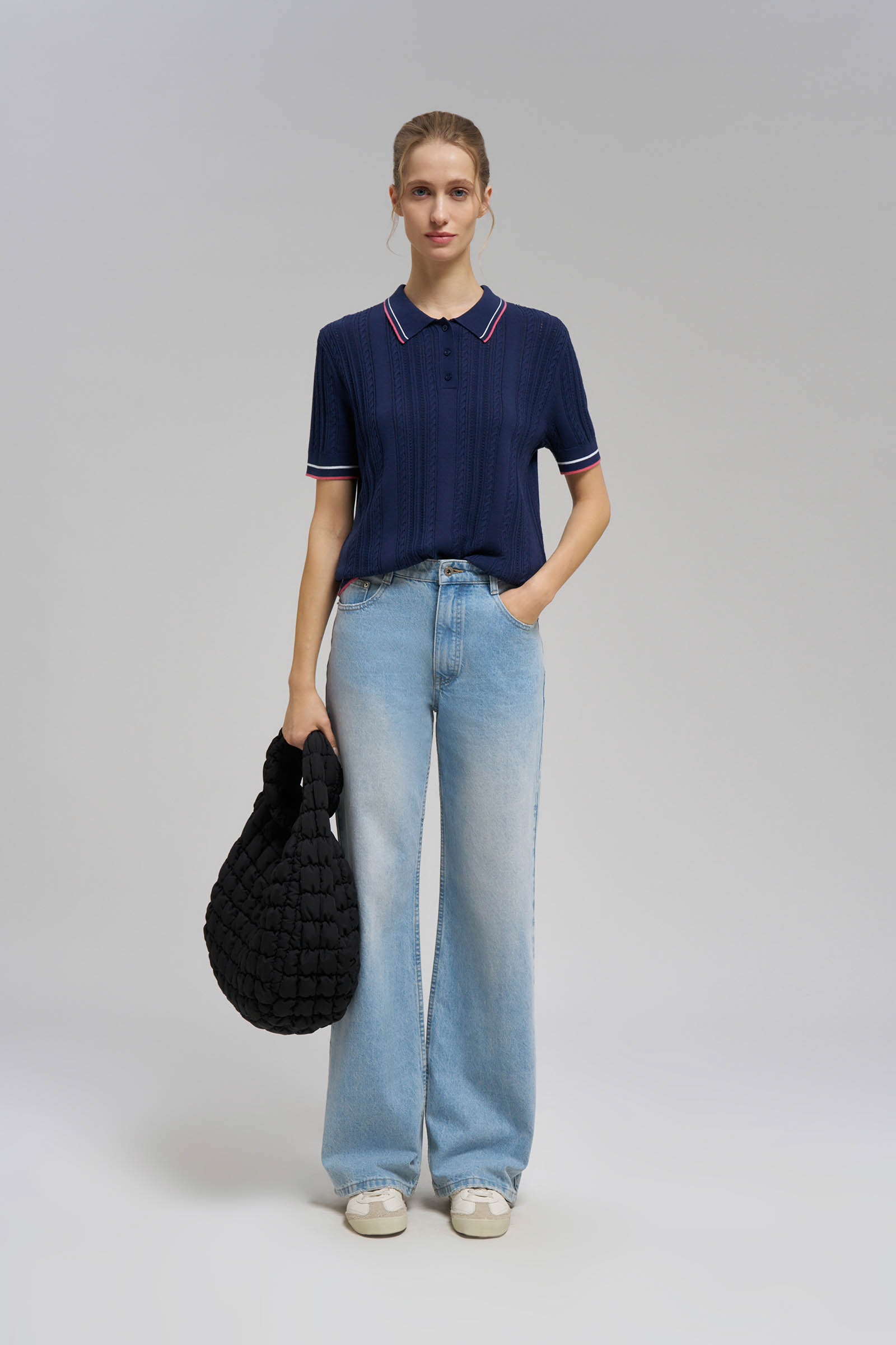 Джемпер-поло Finn Flare, 101 cosmic blue, арт. FBG11127