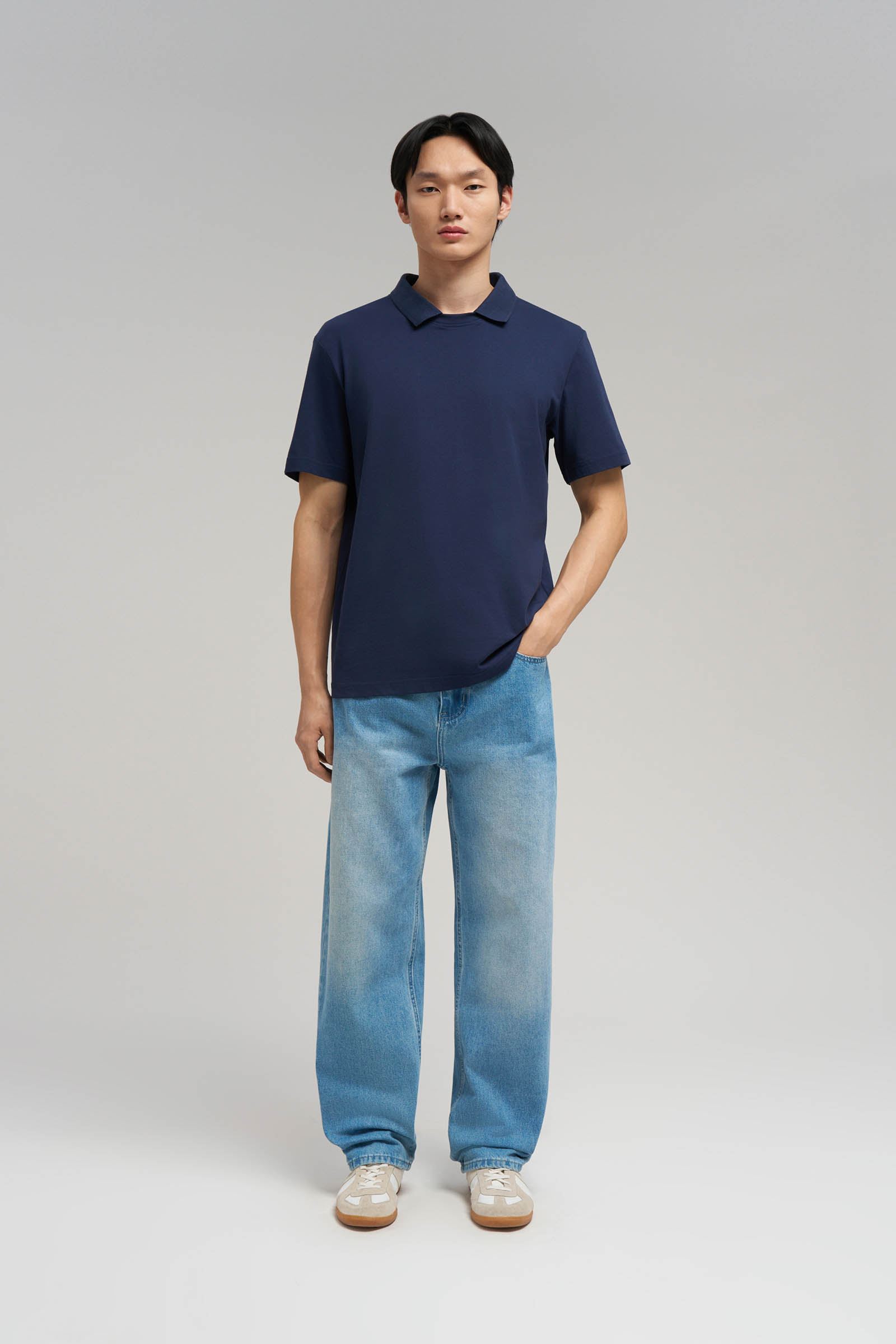 Мужская футболка FINN FLARE regular fit из джерси, 101 cosmic blue, арт. FBG21058