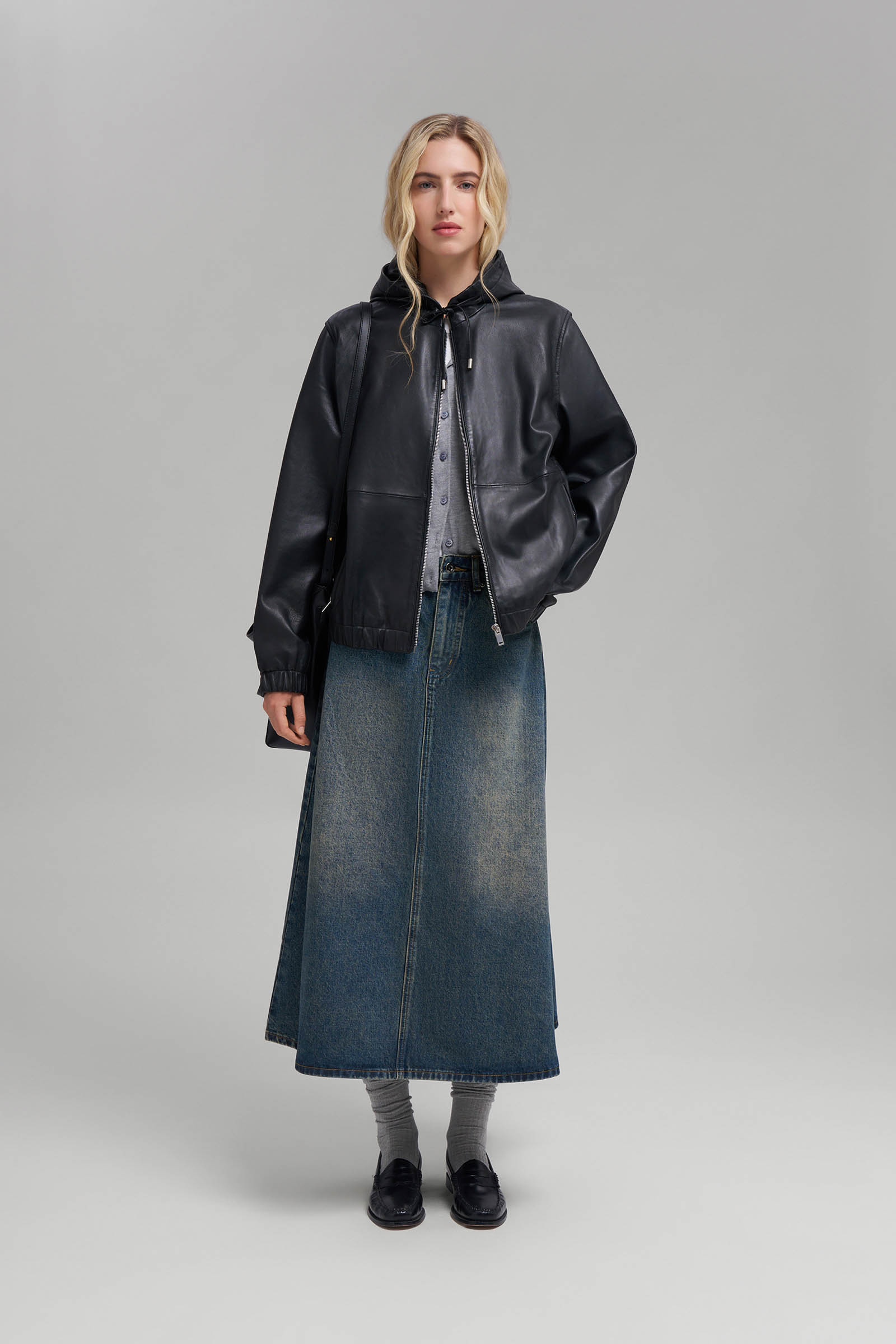 Джинсовая юбка FINN FLARE макси А-силуэта, 1251 denim, арт. FBG15017