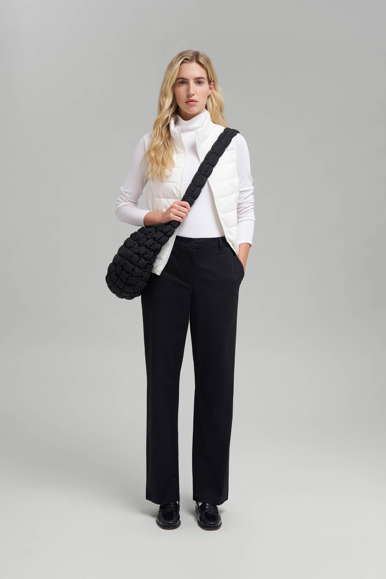 

Брюки прямого кроя из твила, 200 black, Брюки прямого кроя из твила