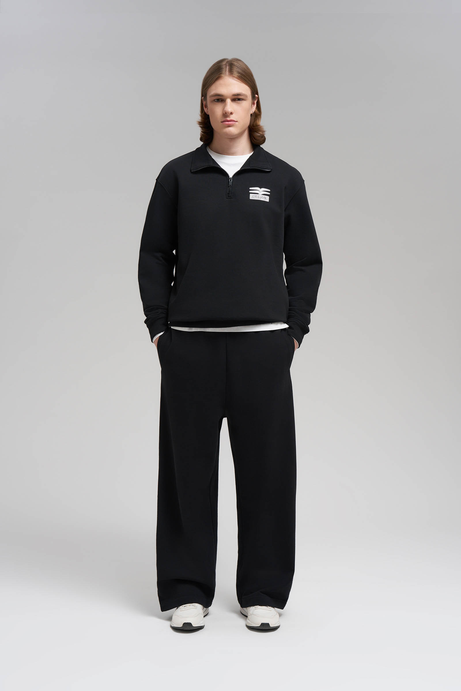 Брюки Finn Flare объемного кроя из футера, 200 black, арт. FBG21030