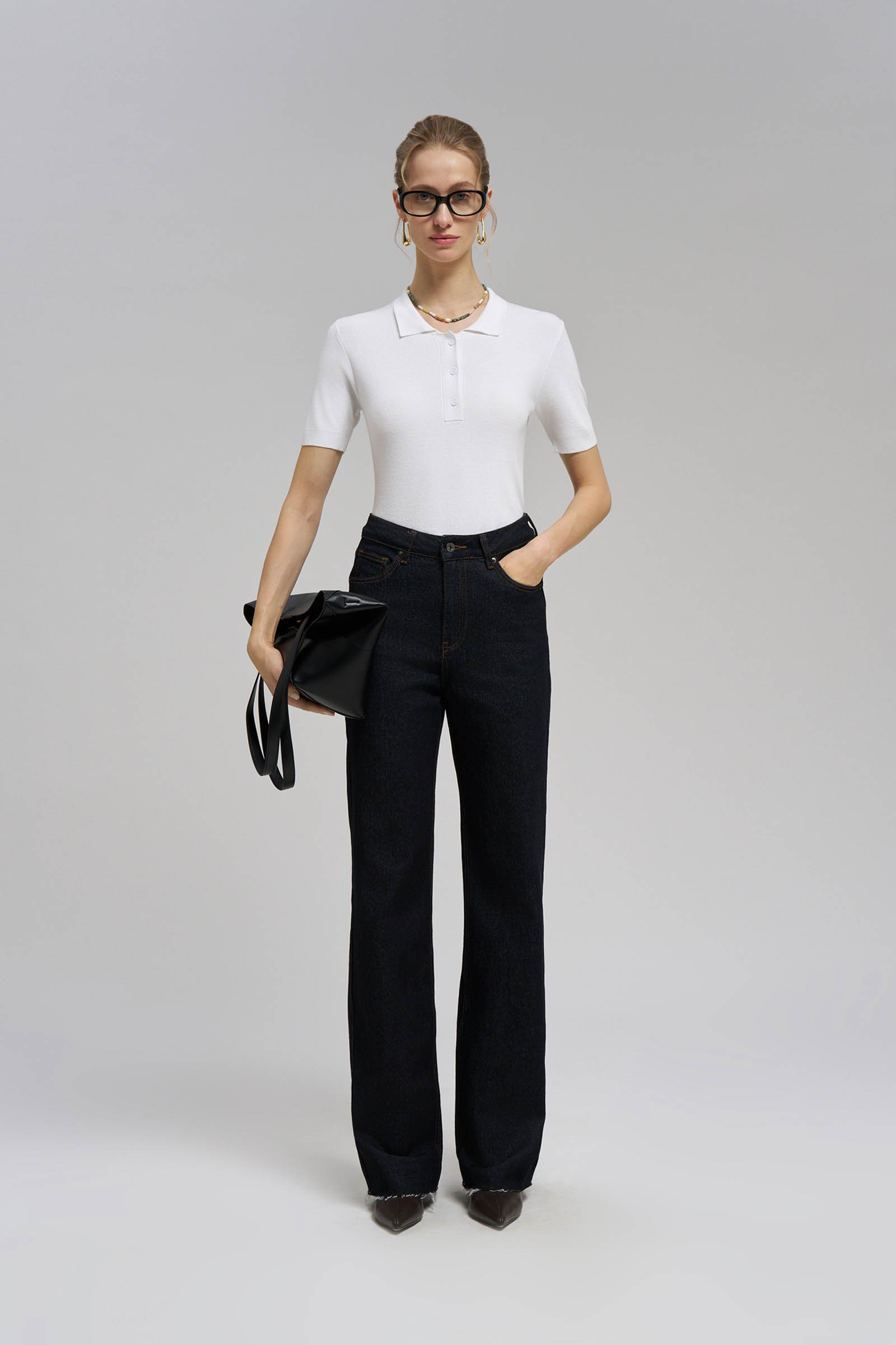 Джемпер-поло Finn Flare, 201 white, арт. FBG11108