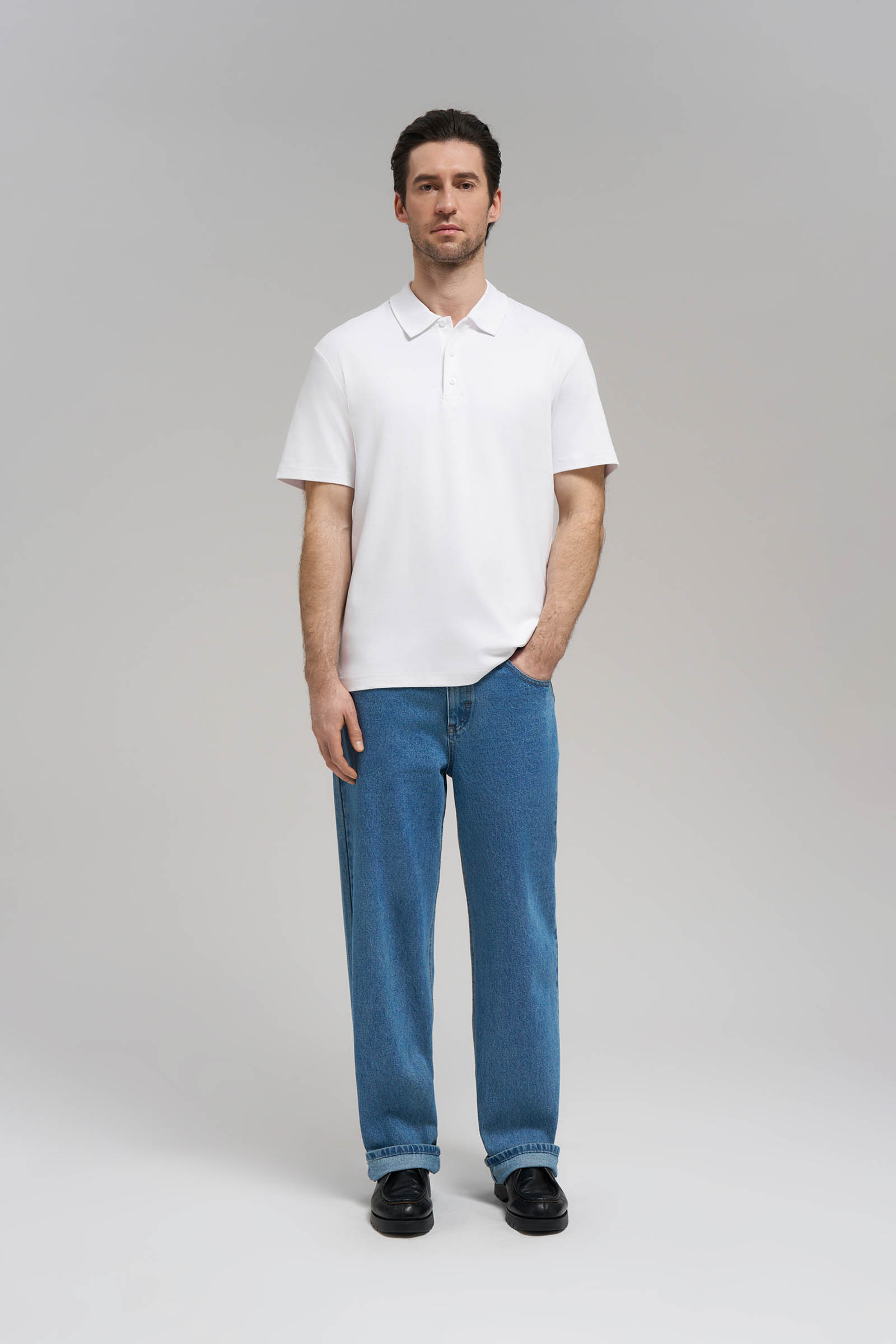 Поло Finn Flare прямого кроя, 201 white, арт. FBG21042