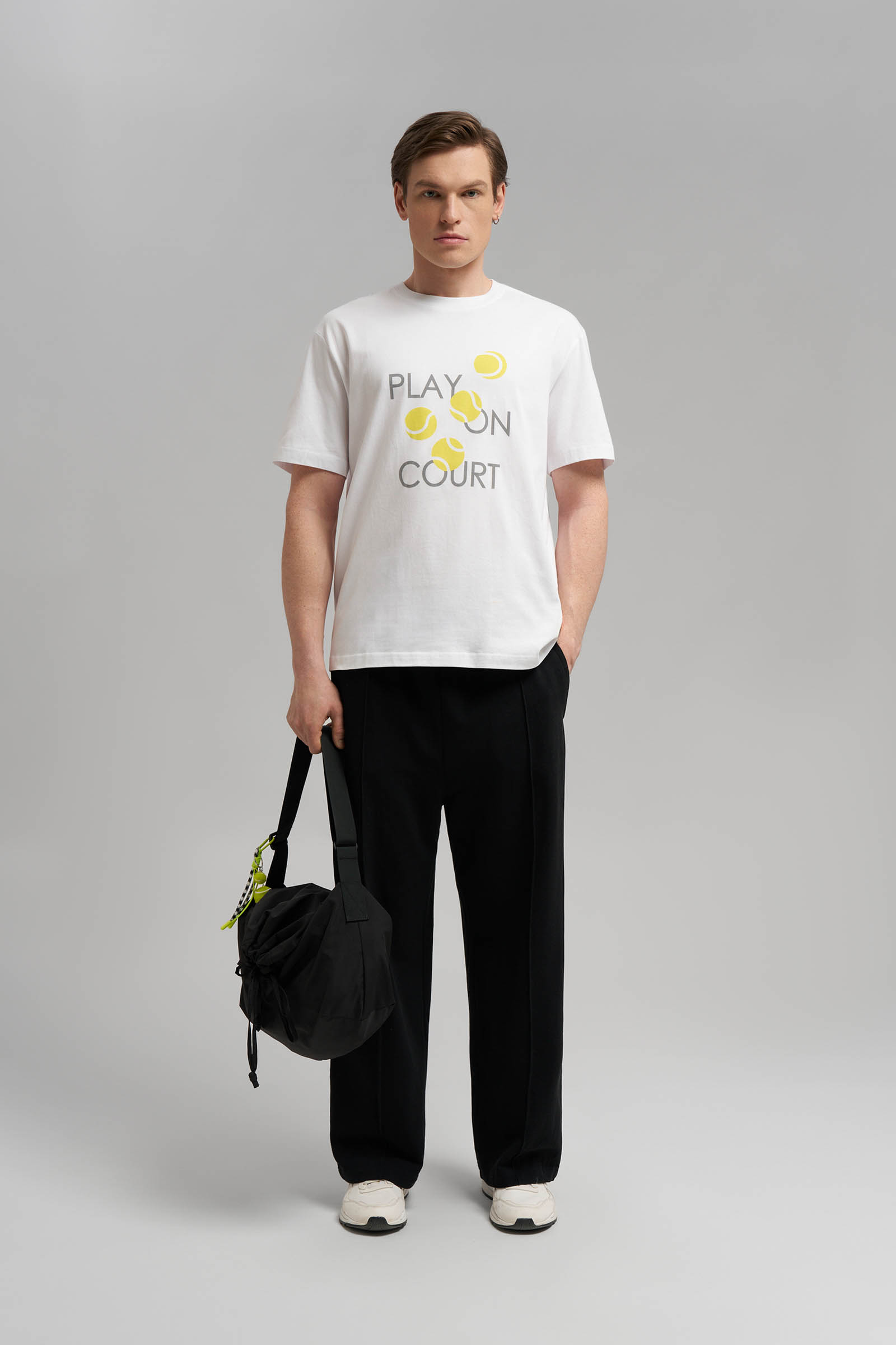 Футболка FINN FLARE regular fit из хлопкового джерси, белый, арт. FBG21067