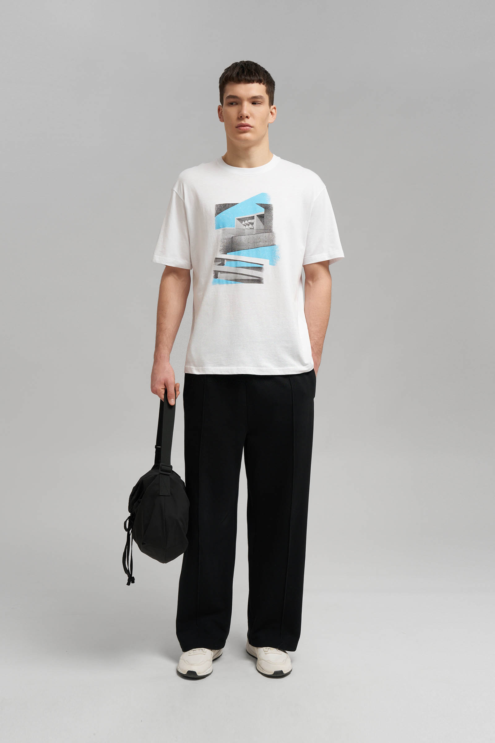 Футболка свободного кроя FINN FLARE, 201 white, арт. FBG22080