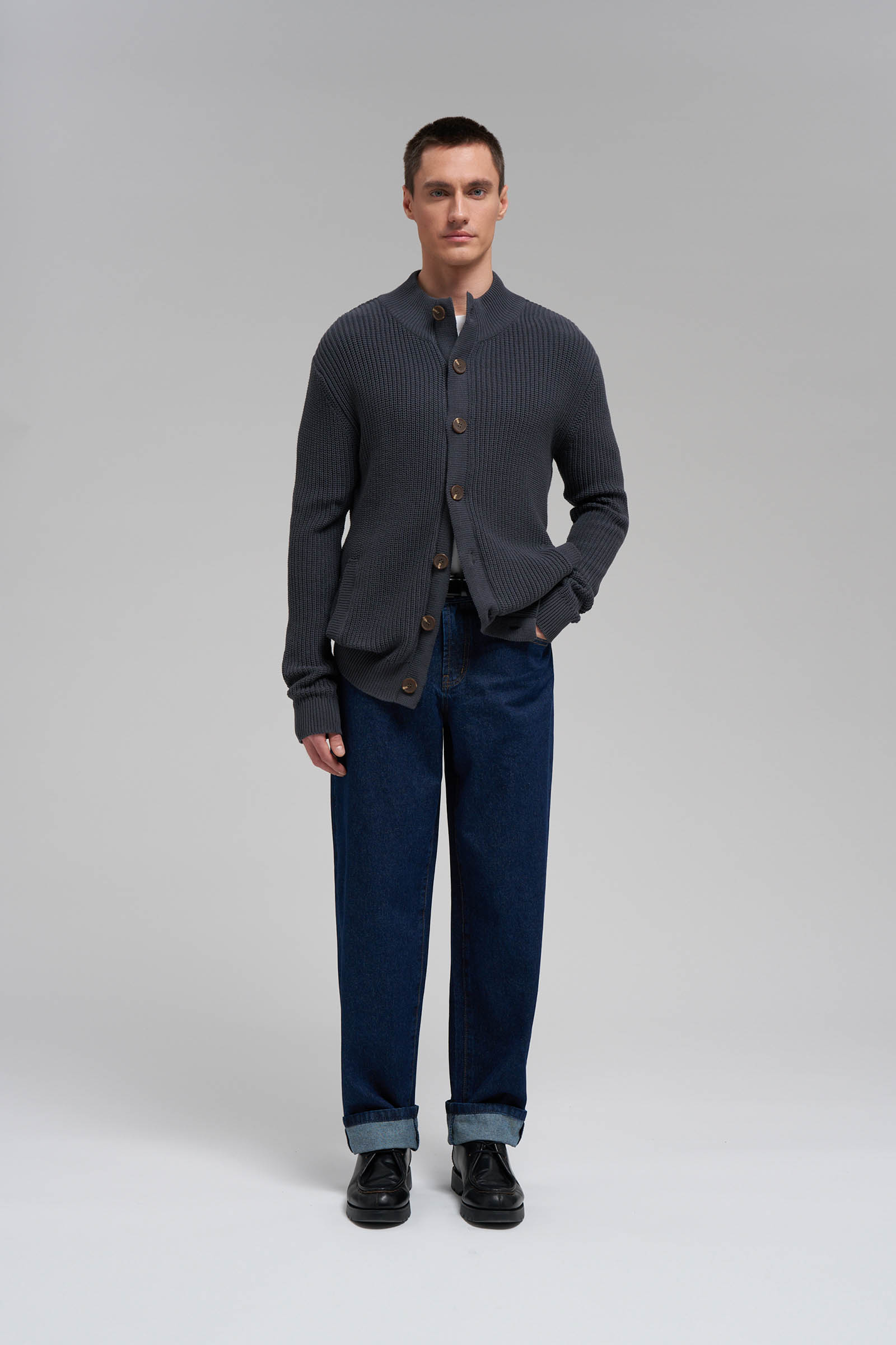 Кардиган Finn Flare прямого кроя, 202 graphite, арт. FBG21123