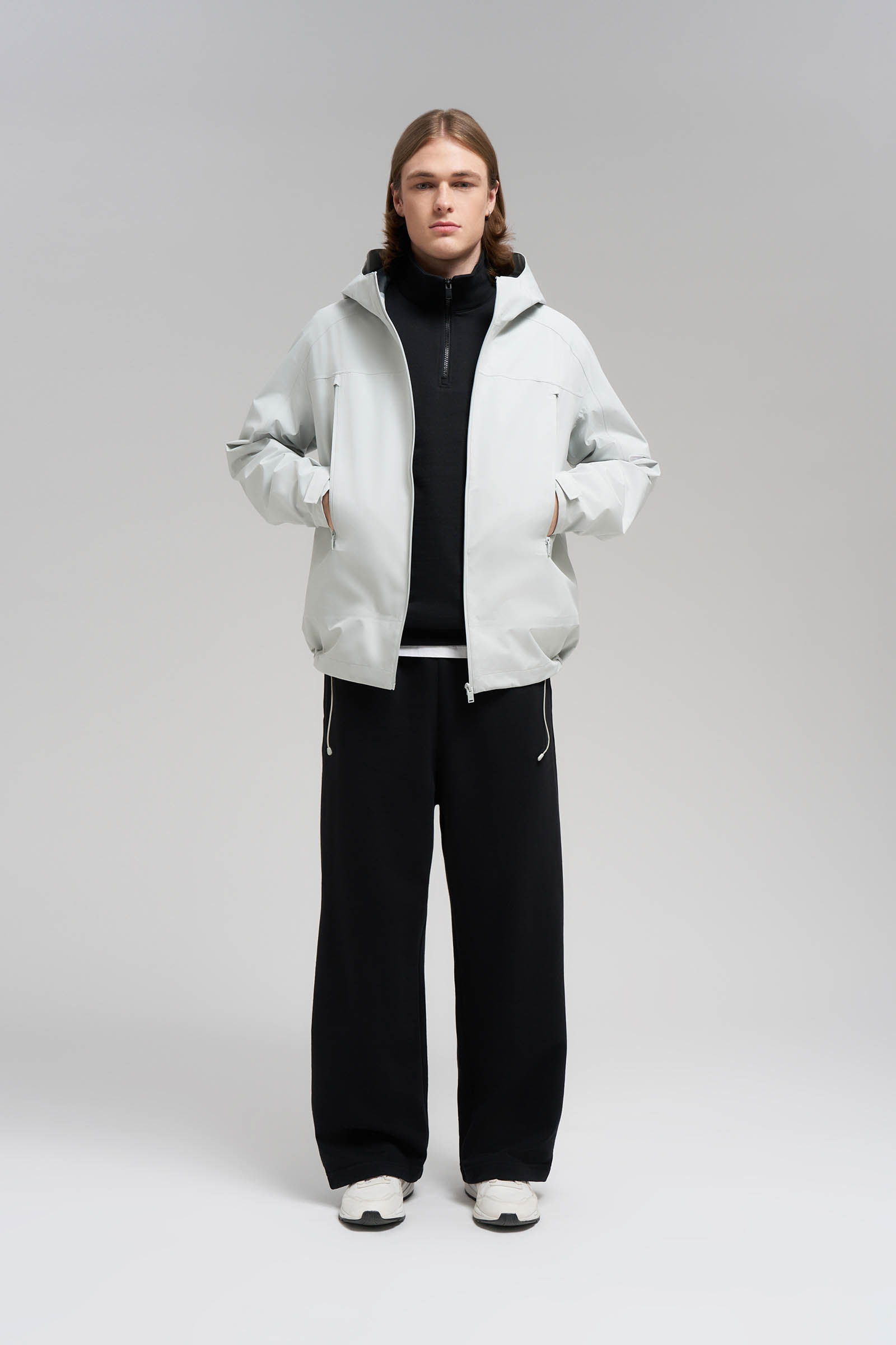 Мужская ветровка Finn Flare из мембранной ткани, 210 light grey, арт. FBG21090