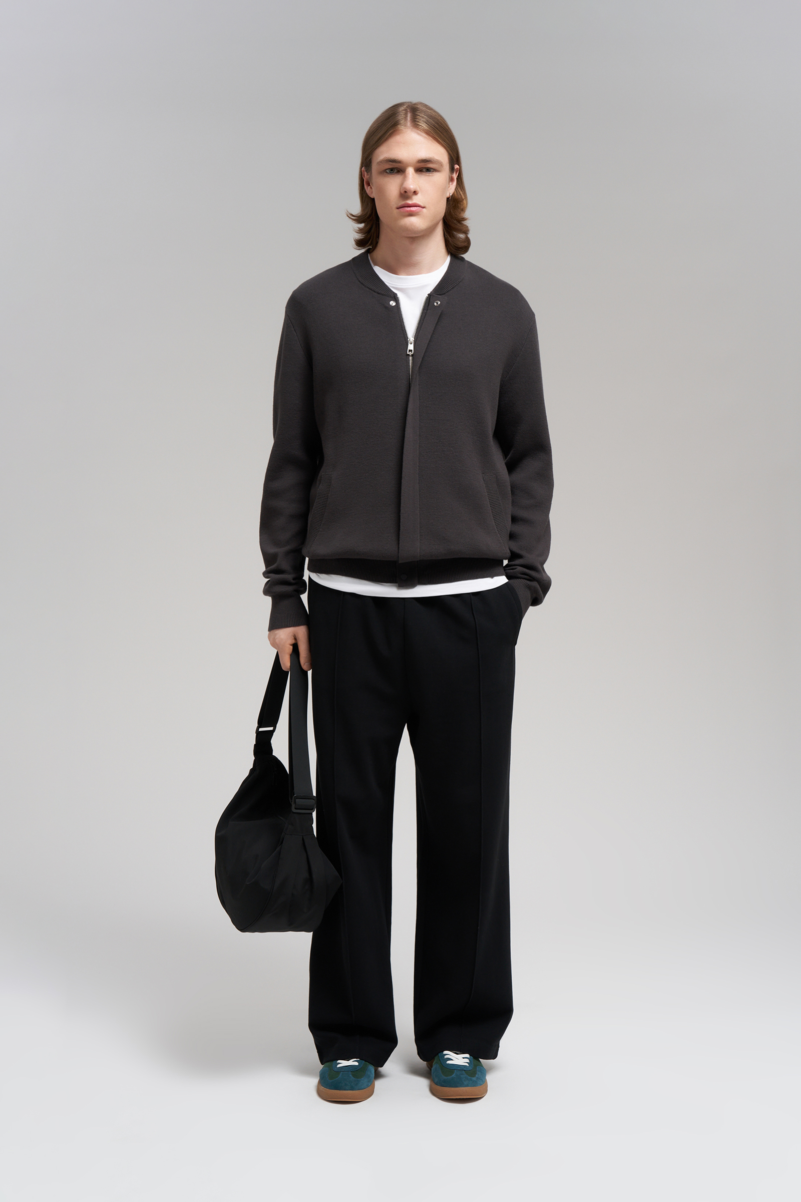 Кардиган FINN FLARE из хлопка на молнии, 229 dark gull, арт. FBG21114