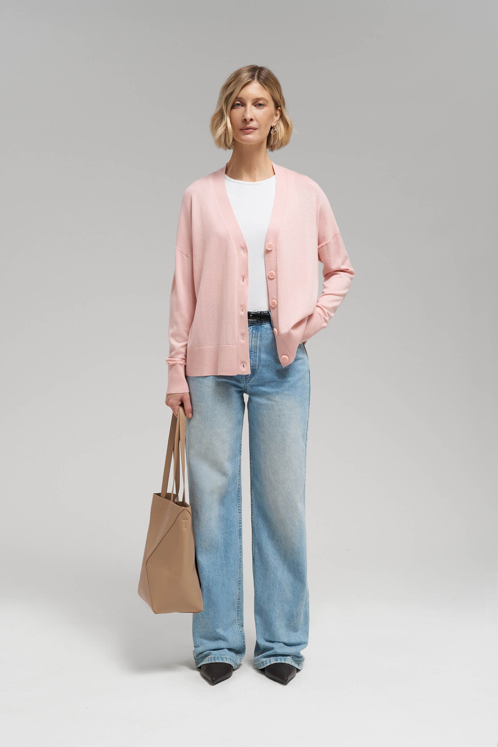 Кардиган FINN FLARE свободного кроя с шерстью, 346 peach whip, арт. FBG11113