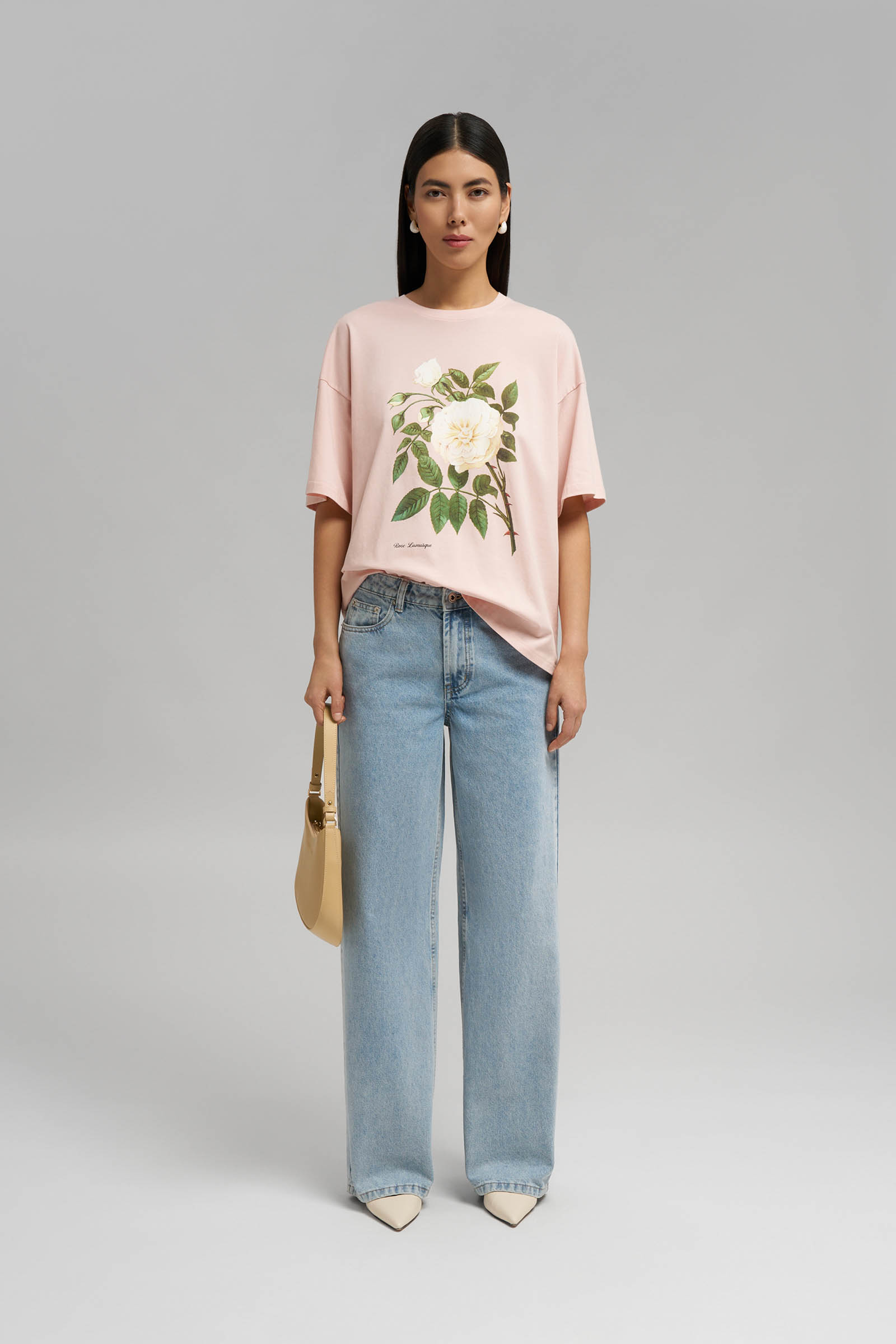 

Свободная футболка из хлопкового джерси, 438 sorbet, Свободная футболка из хлопкового джерси