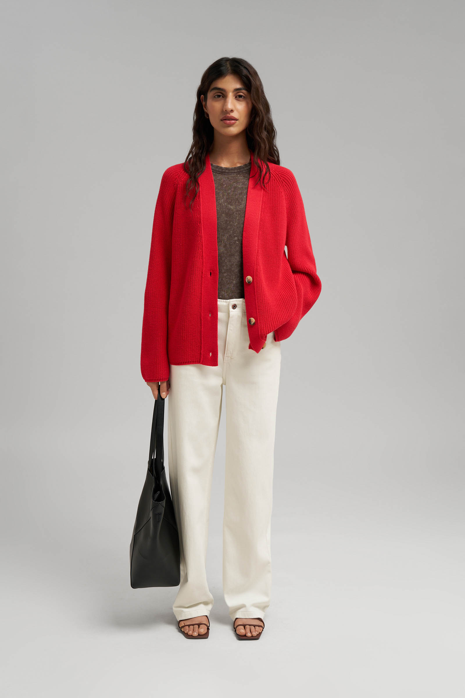 Кардиган Finn Flare Свободный, красный, арт. FBG11126