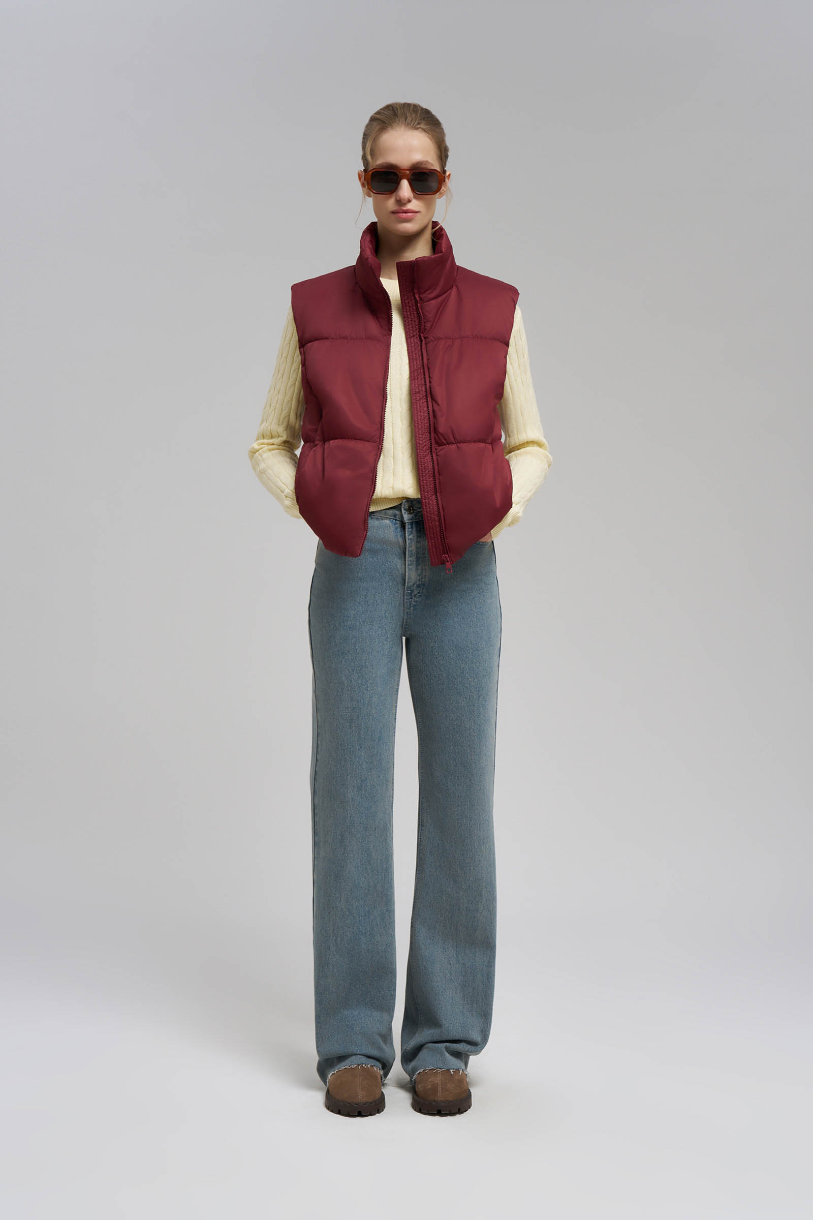 Утепленный жилет FINN FLARE, 376 cordovan, арт. FBG11005