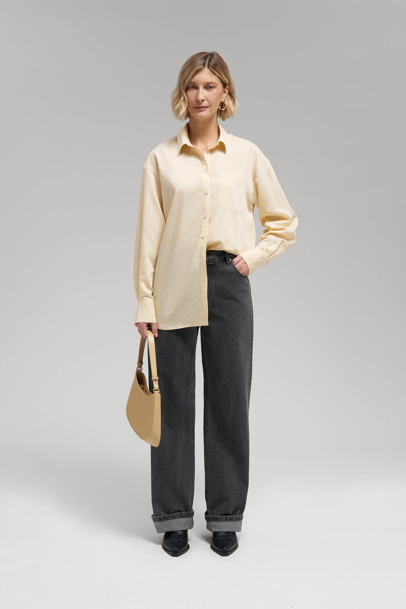 Рубашка оверсайз в полоску Finn Flare, 438 mc sorbet, арт. FBG11027