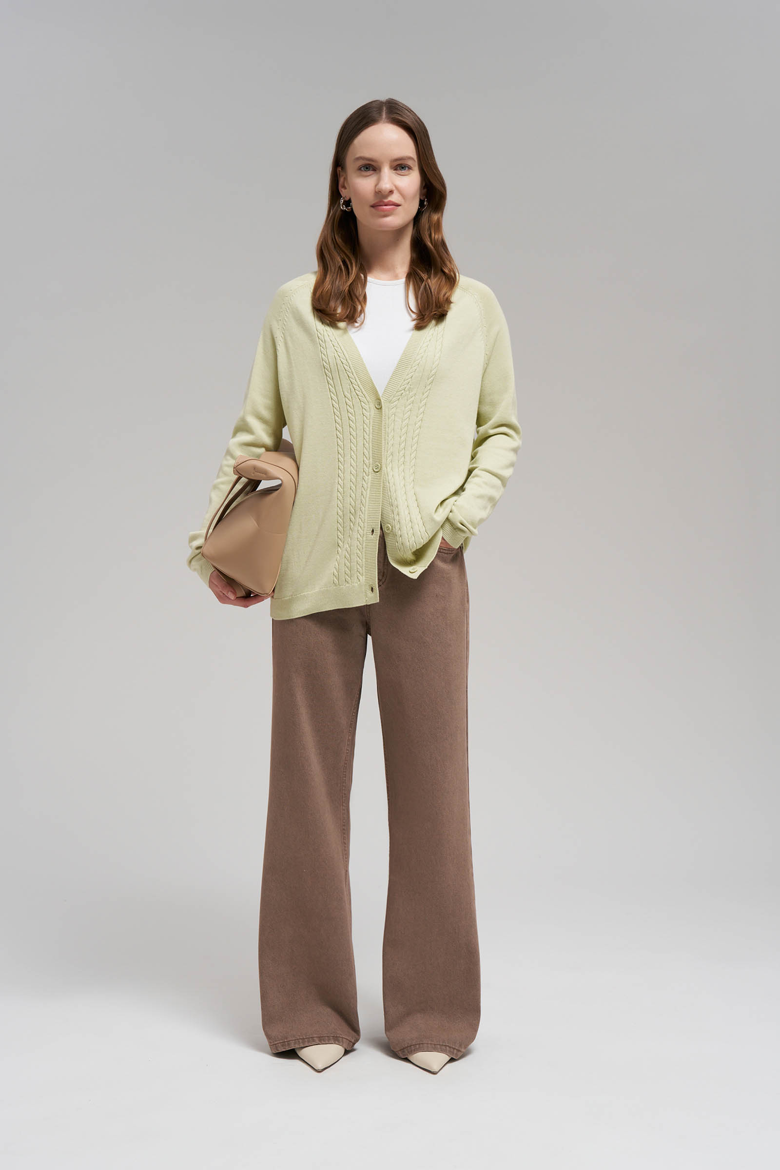 Кардиган Finn Flare с хлопком, 536 sea foam, арт. FBG11132