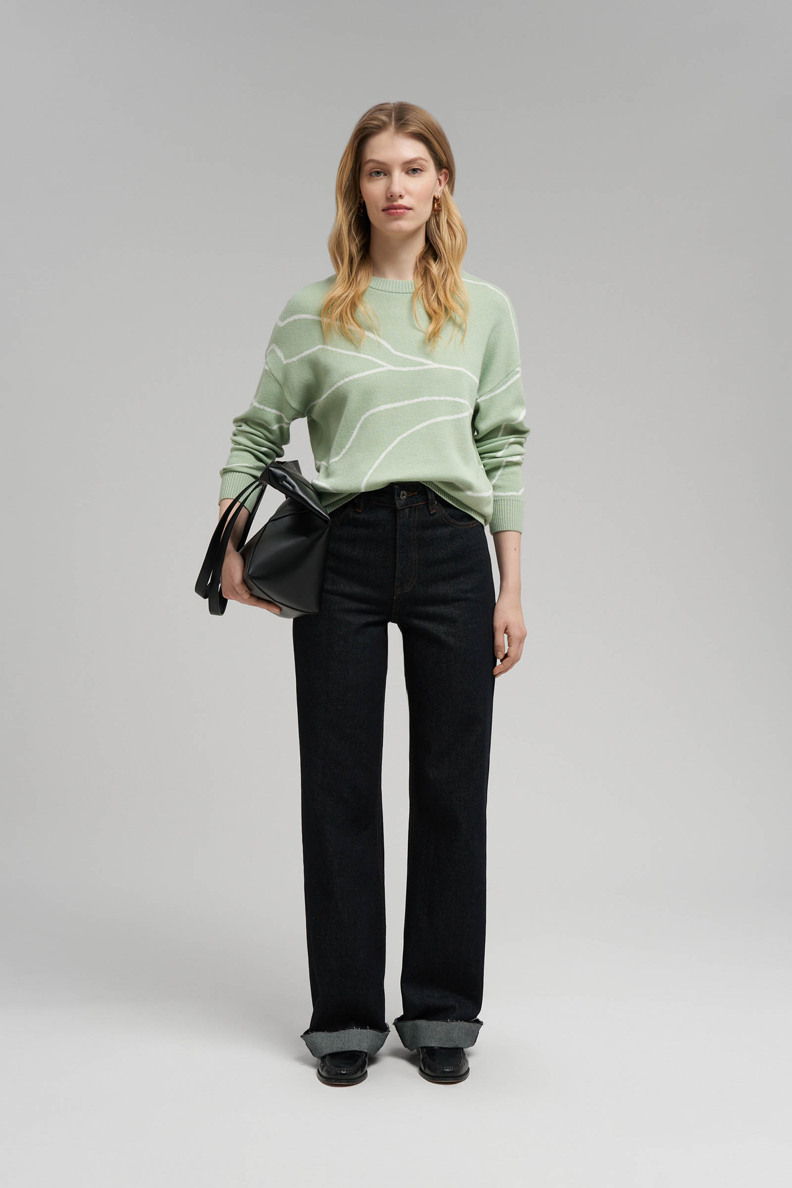 Удлиненный джемпер Finn Flare с хлопком, 536 mc sea foam, арт. FBG11104