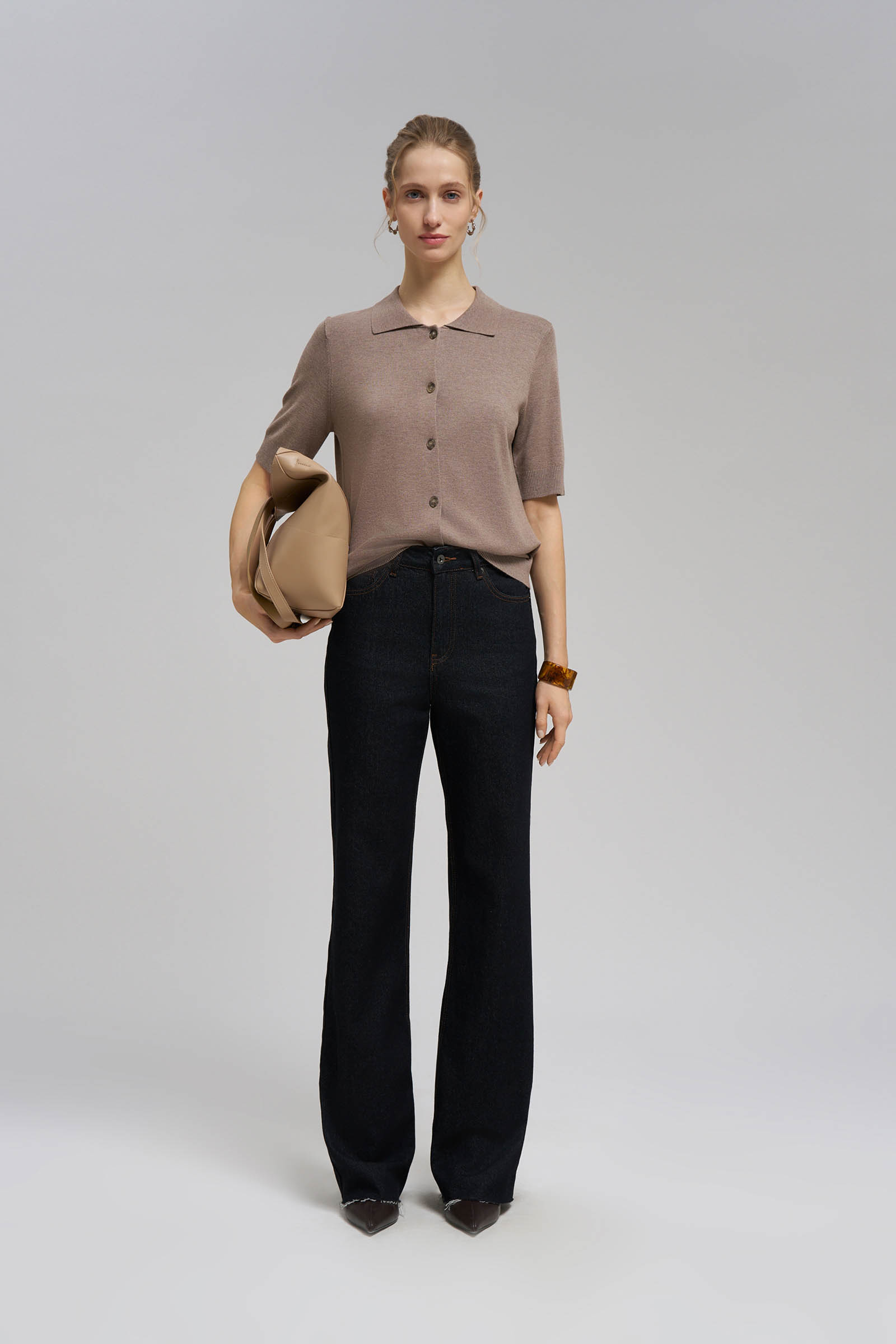 Легкий кардиган прямого кроя с коротким рукавом 5999₽