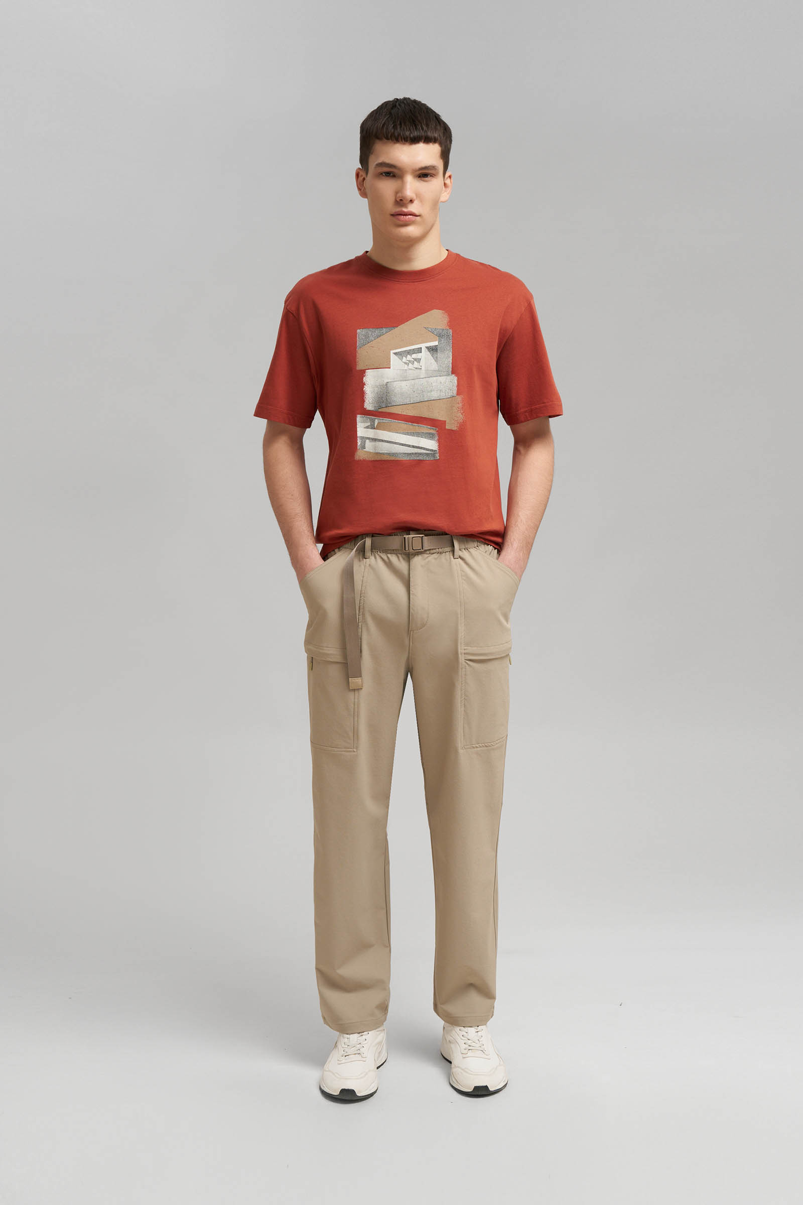 Футболка FINN FLARE свободного кроя, 658 rooibos, арт. FBG22080