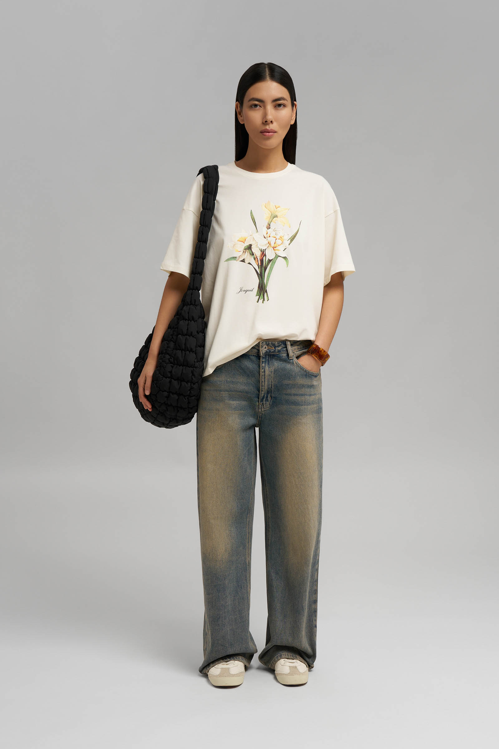 Футболка Finn Flare из хлопкового джерси, 711 milk, арт. FBG12099-3P