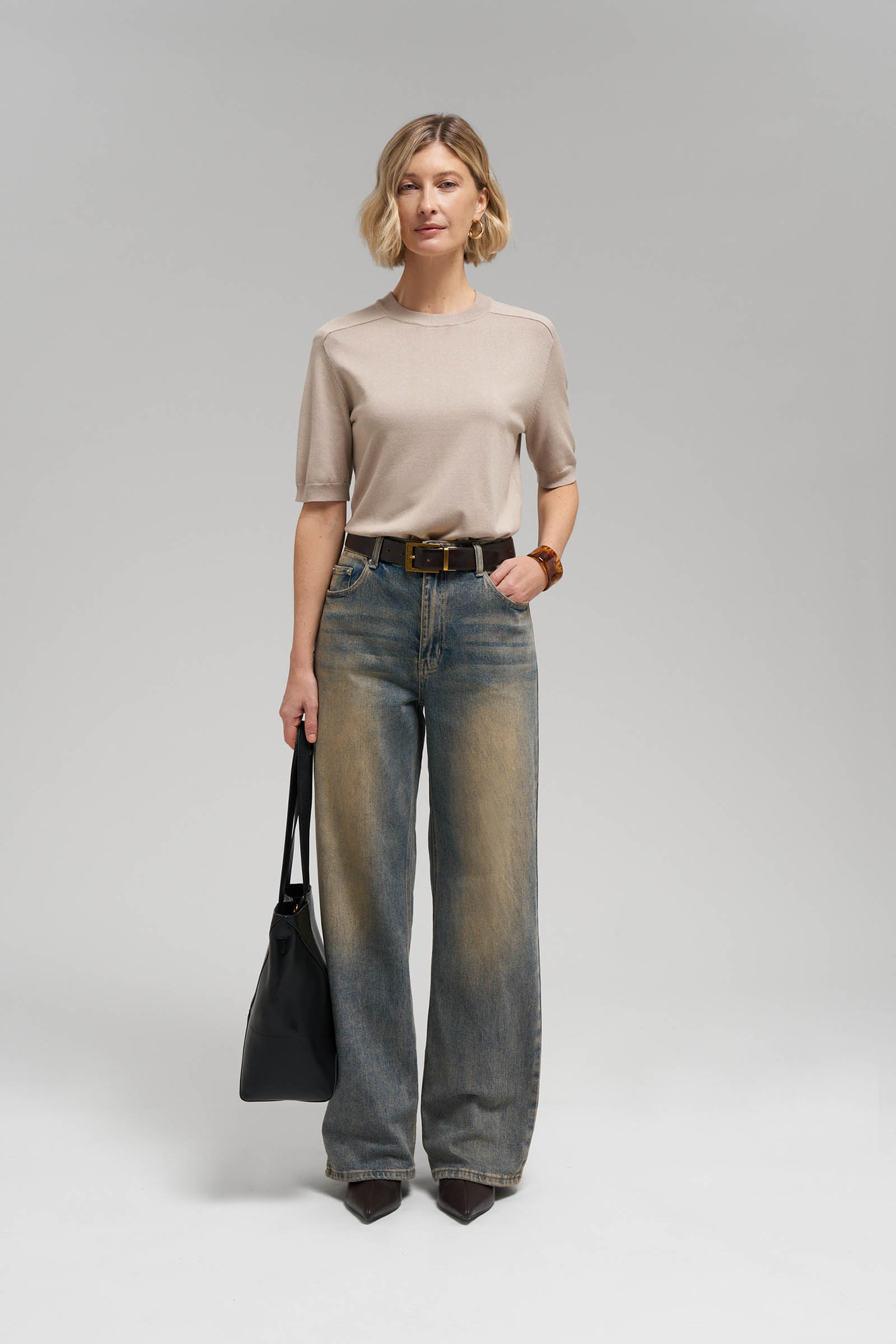 Джемпер FINN FLARE с коротким рукавом, 713 grain, арт. FBG11114