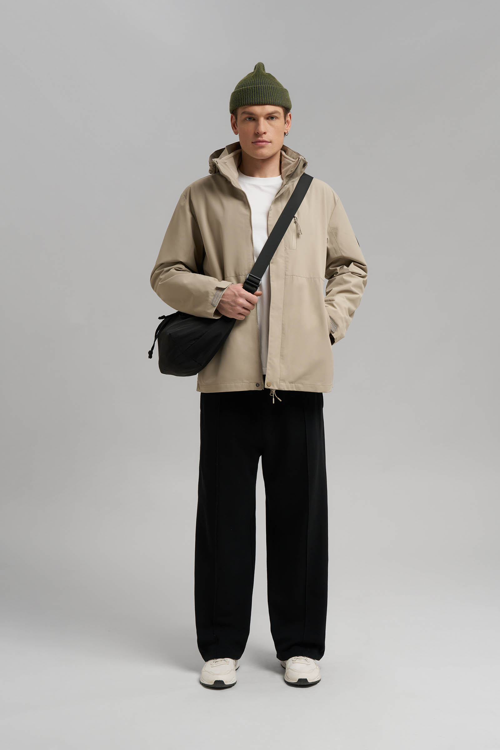 Куртка FINN FLARE из Мембранной Ткани со Съемной Флисовой Подстежкой, бежевый, арт. FBG21097