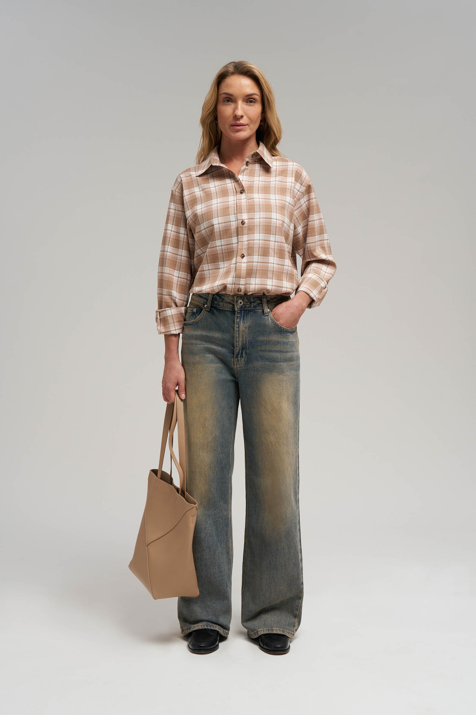 

Рубашка comfort fit в клетку, 734 mc groat, Рубашка comfort fit в клетку