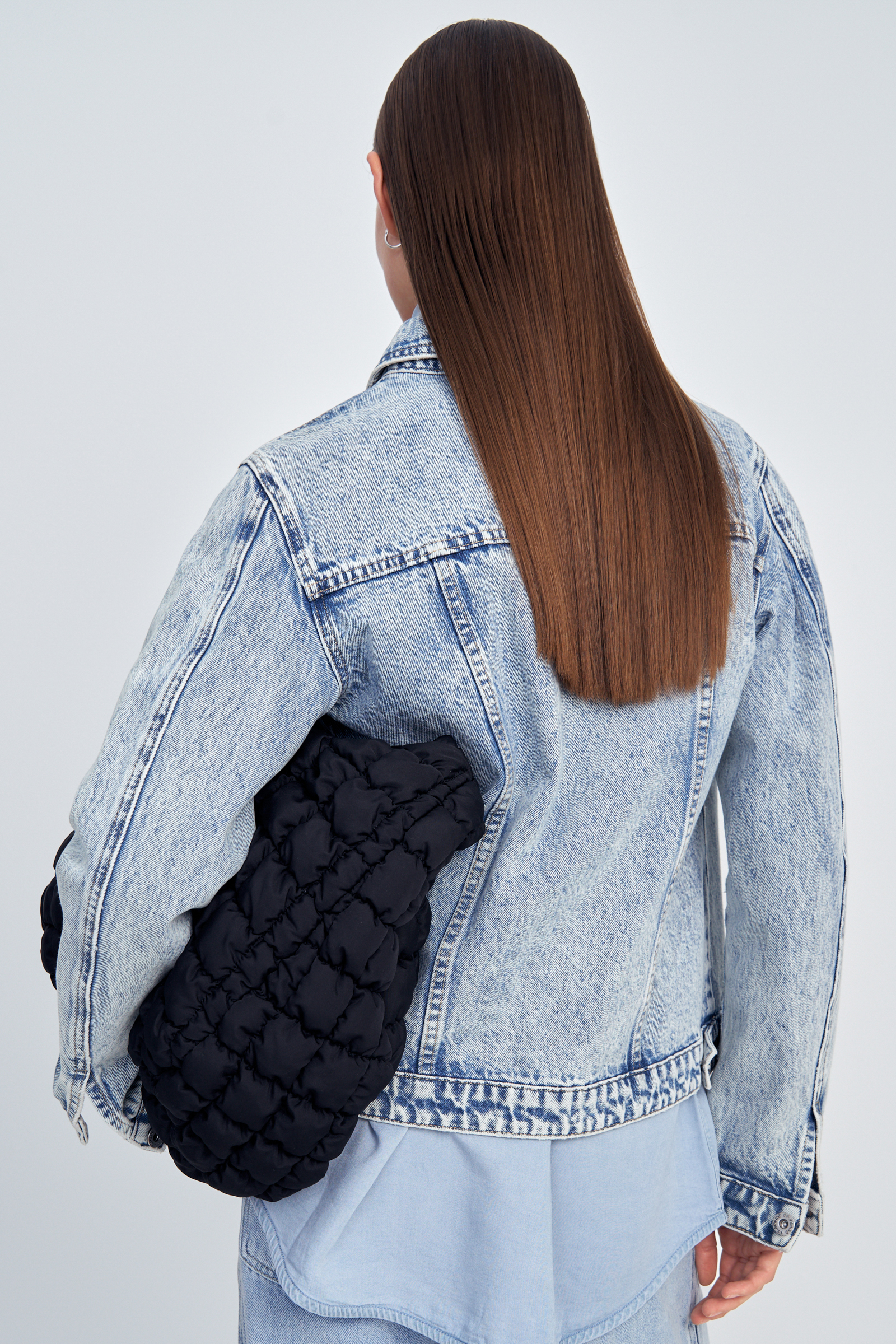 

Джинсовая куртка-рубашка прямого силуэта, 126 light denim, Джинсовая куртка-рубашка прямого силуэта