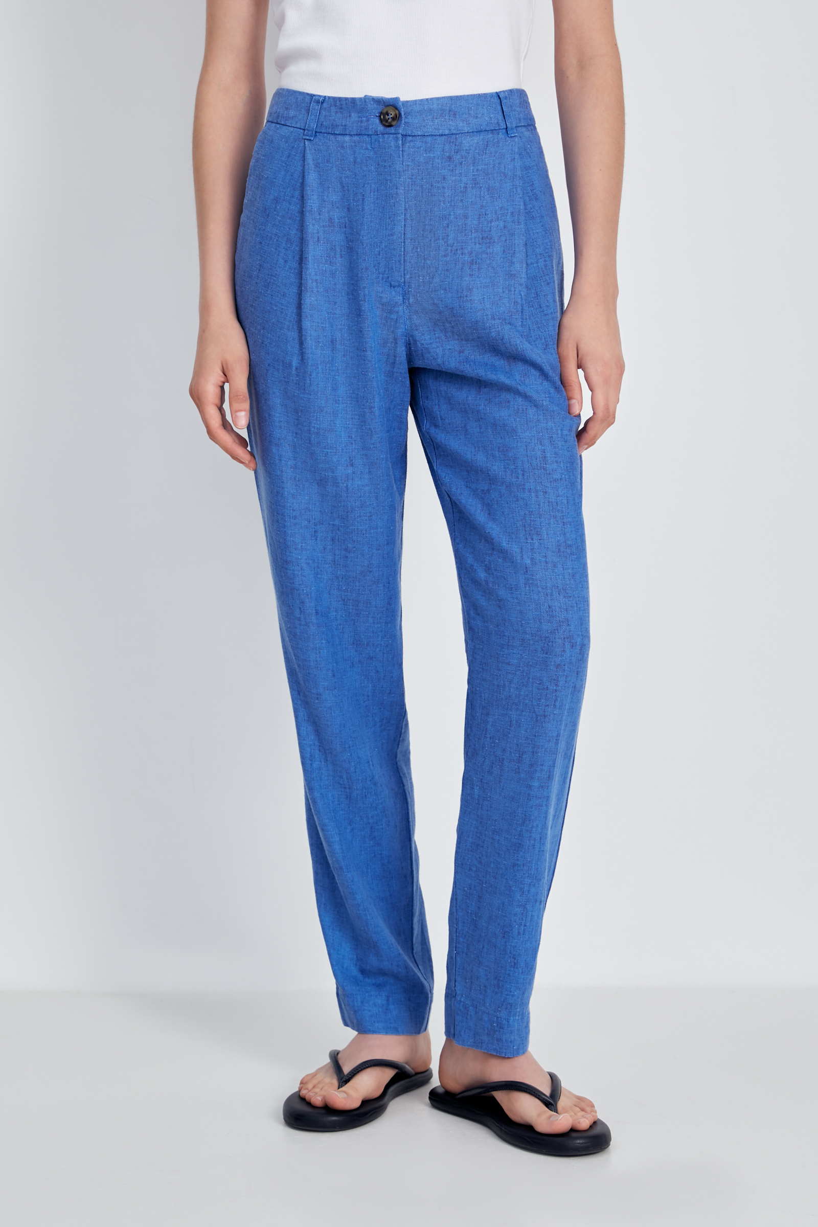 Льняные брюки женские casual стиля