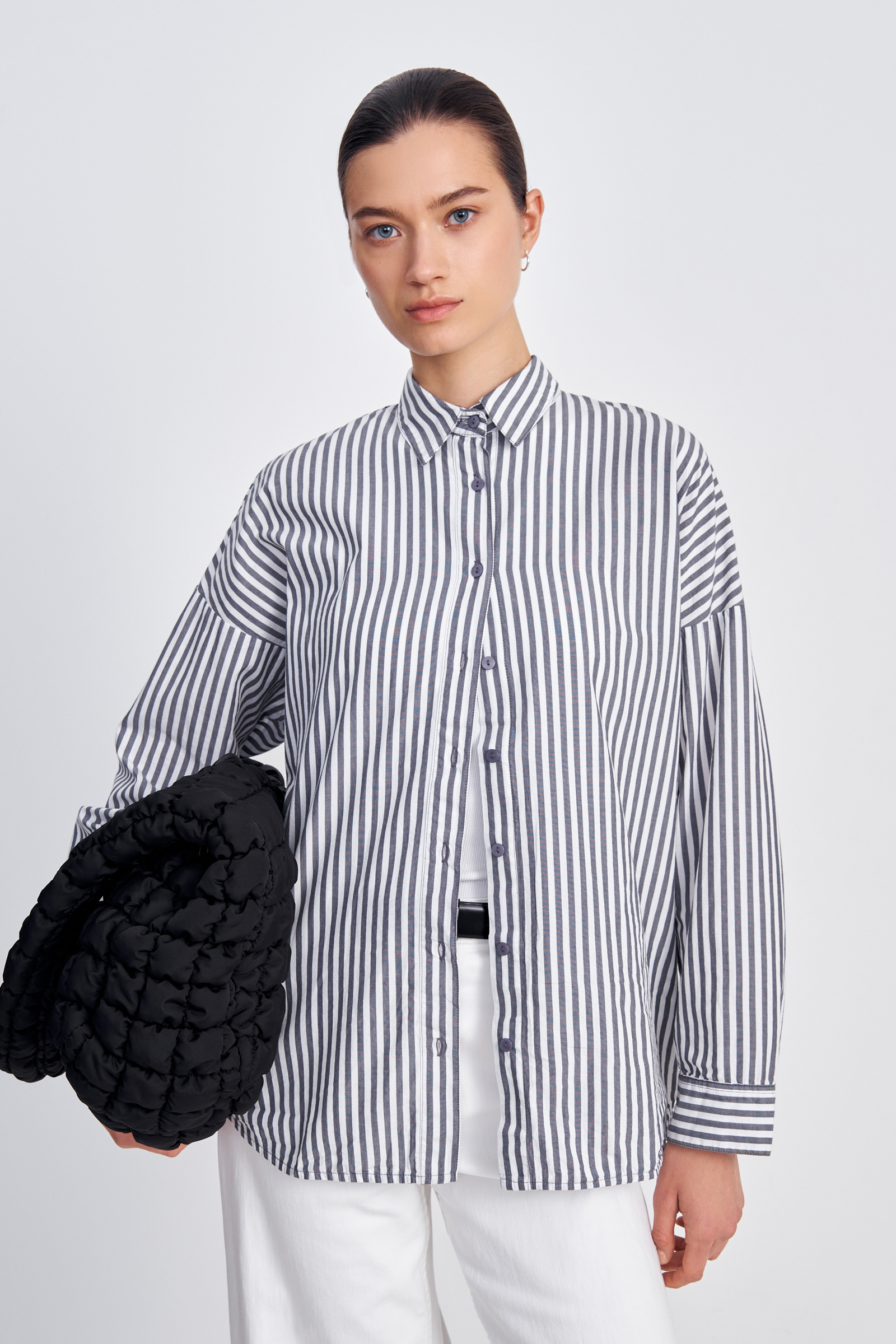 Рубашка из хлопка в полоску