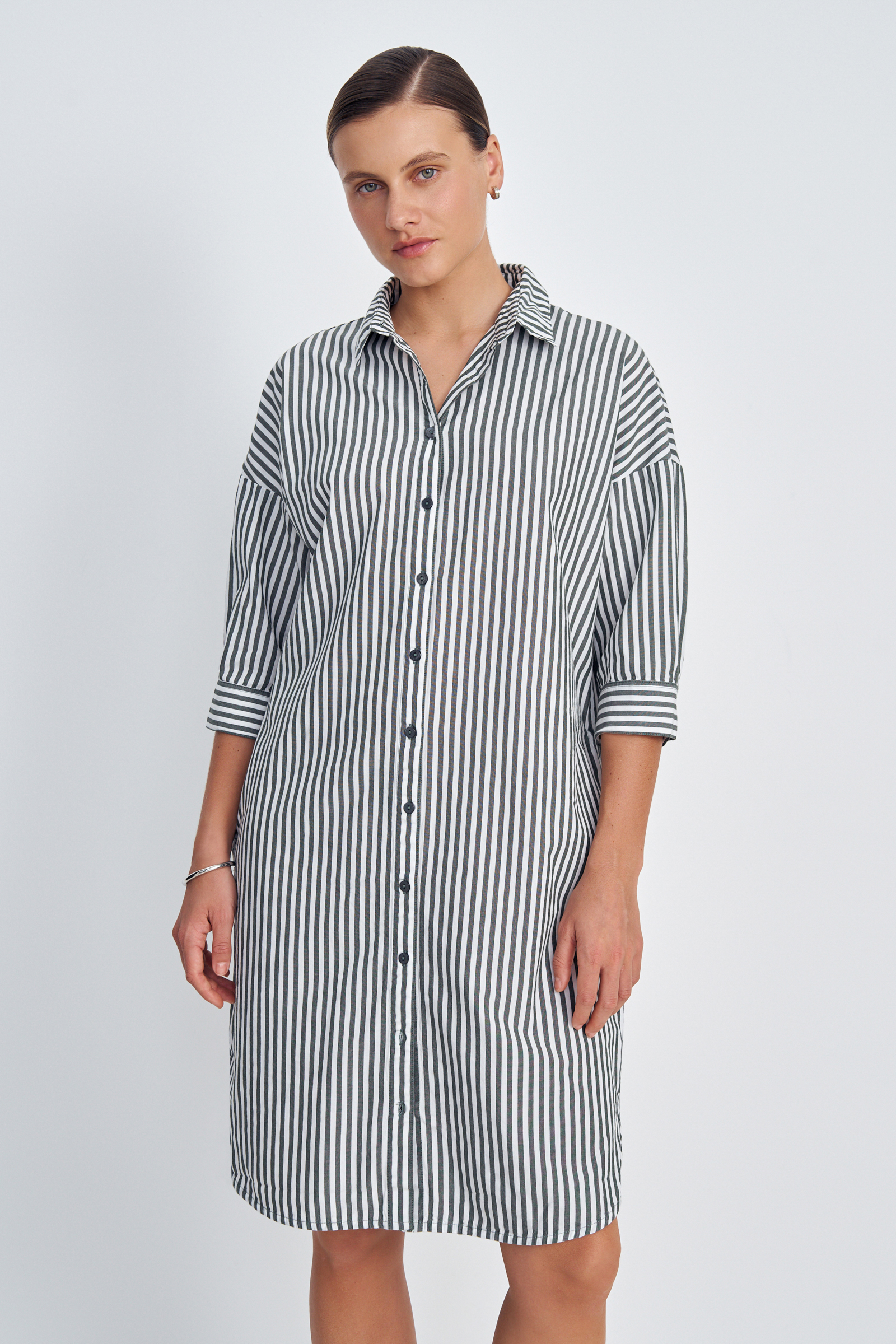 Платье-рубашка женское из хлопка