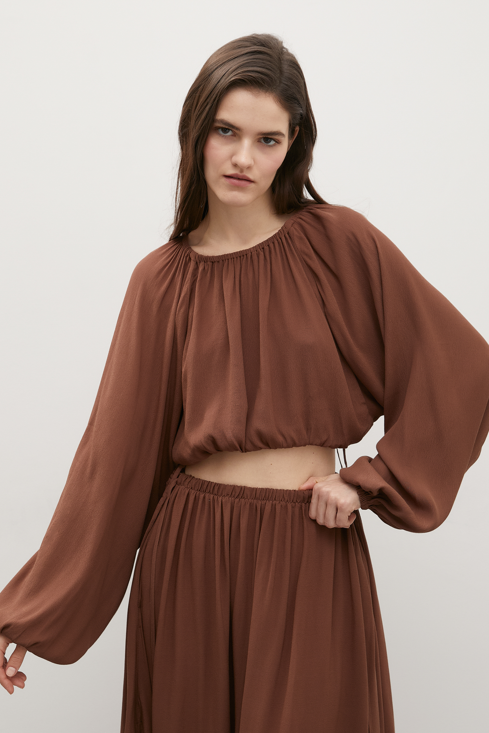 

Топ с объемными рукавами, 611 bizon, Топ с объемными рукавами