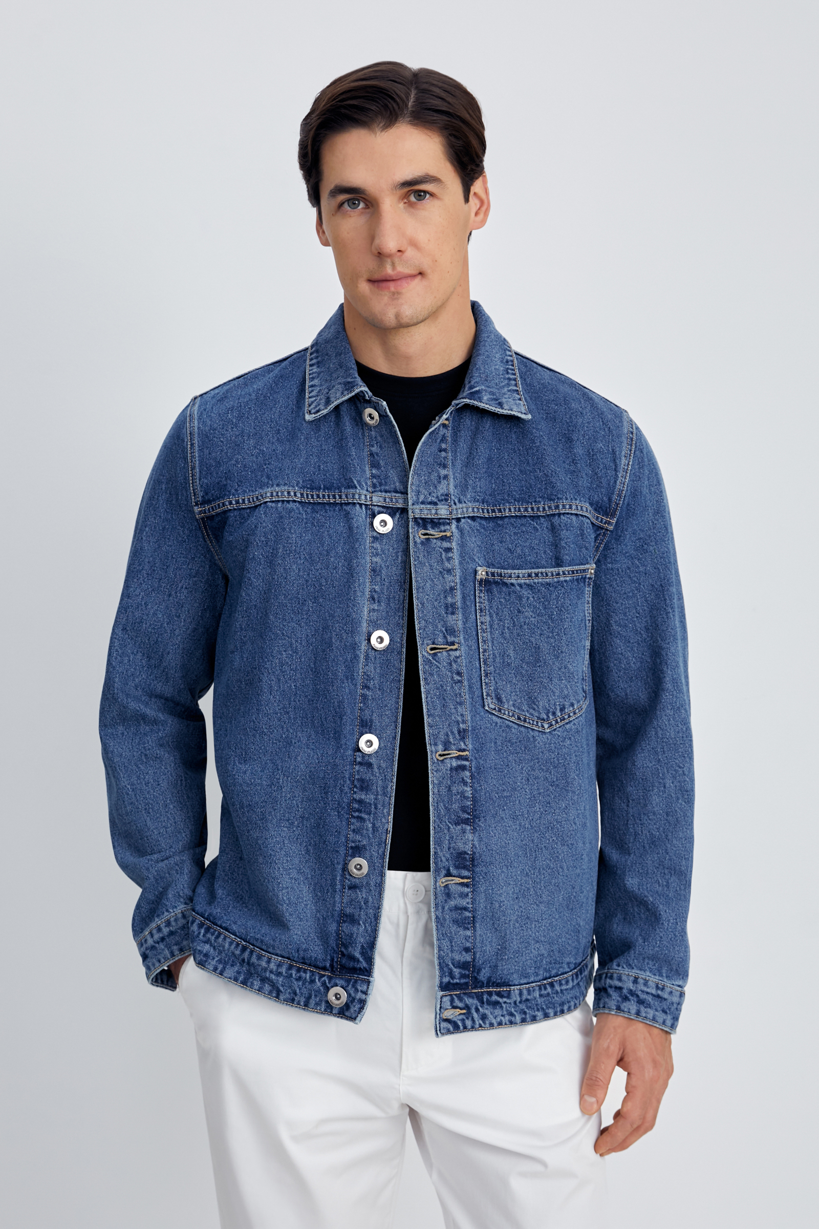 

Джинсовая куртка с карманом, 1251 denim, Джинсовая куртка с карманом