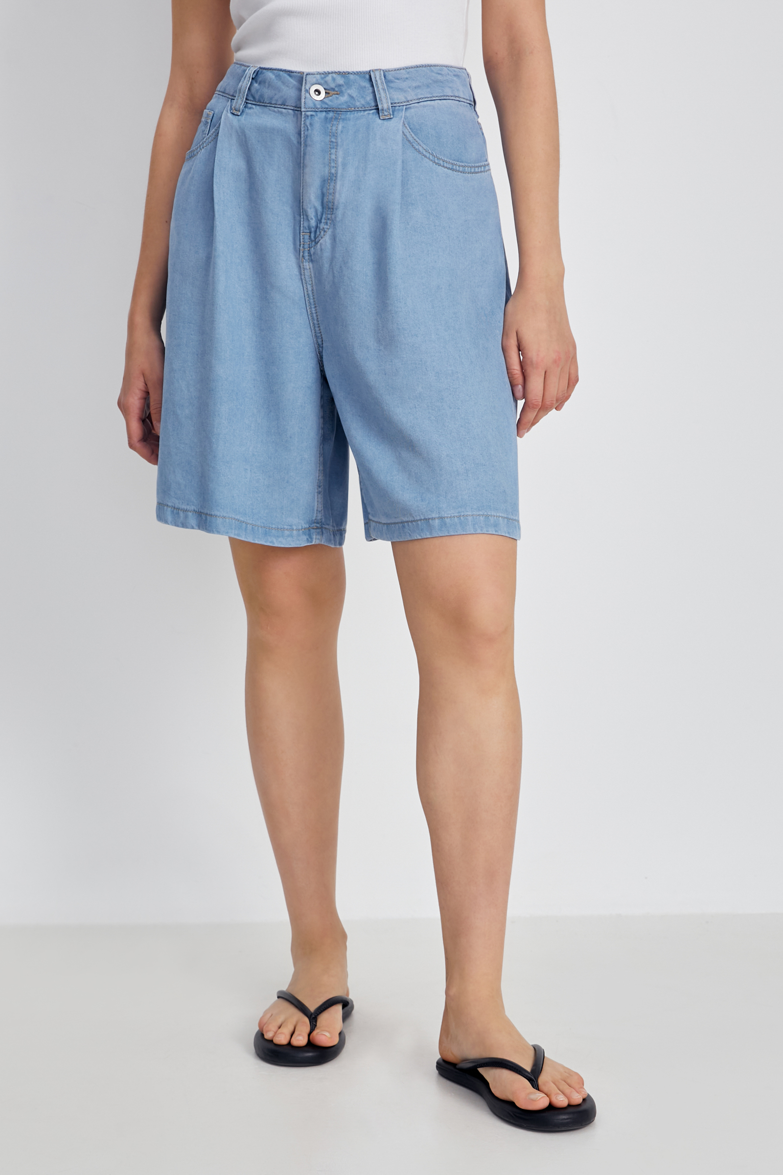 

Джинсовые шорты с карманами, 126 light denim, Джинсовые шорты с карманами