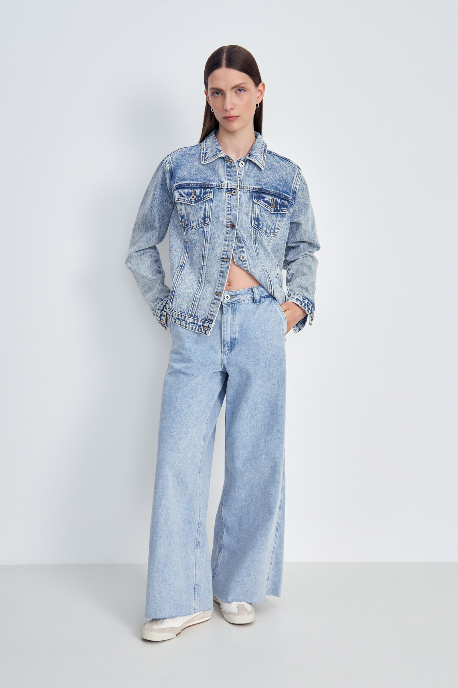 

Джинсы wide leg fit женские, 1261 light denim, Джинсы wide leg fit женские
