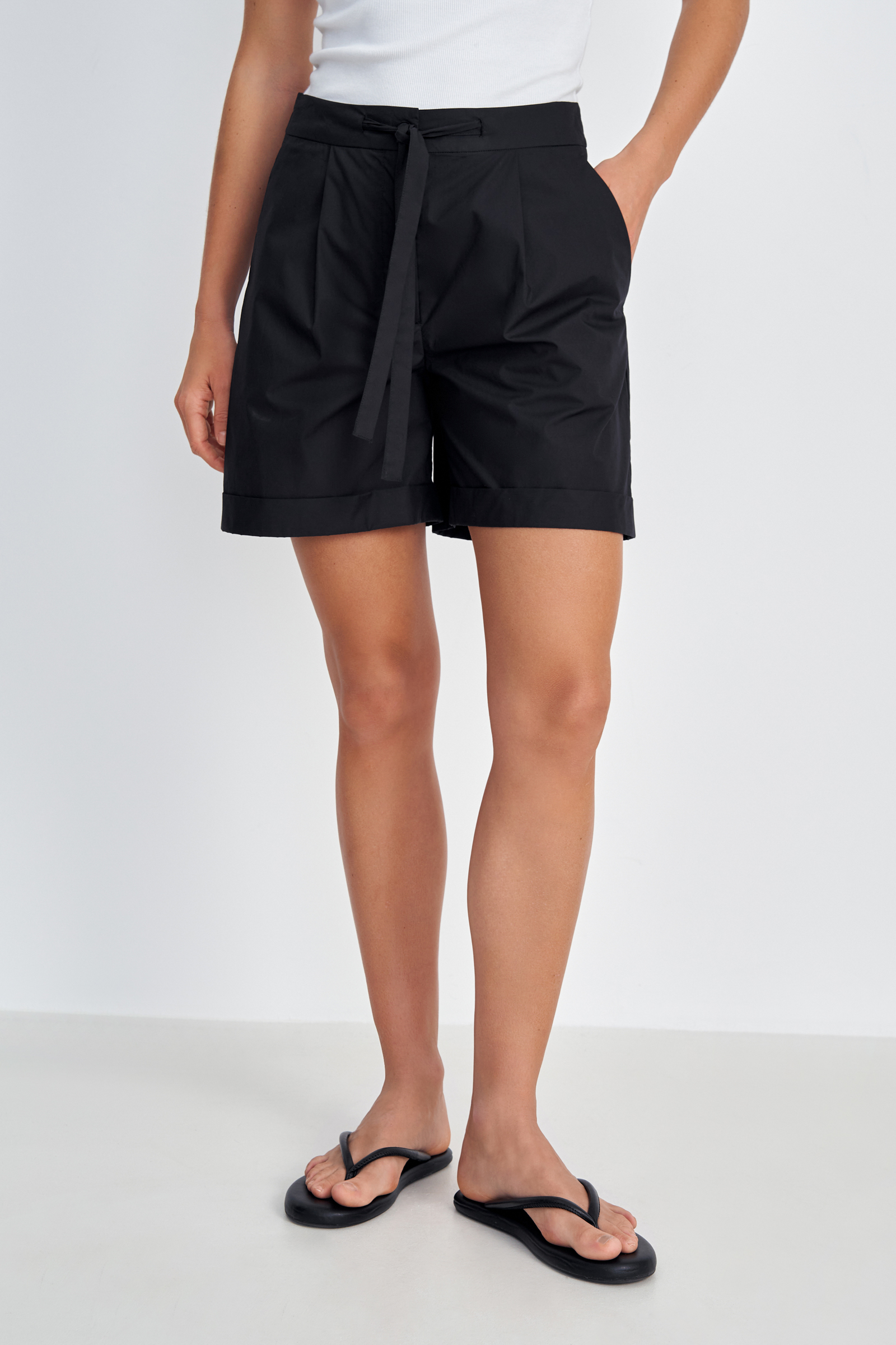 Шорты из хлопка с завязками