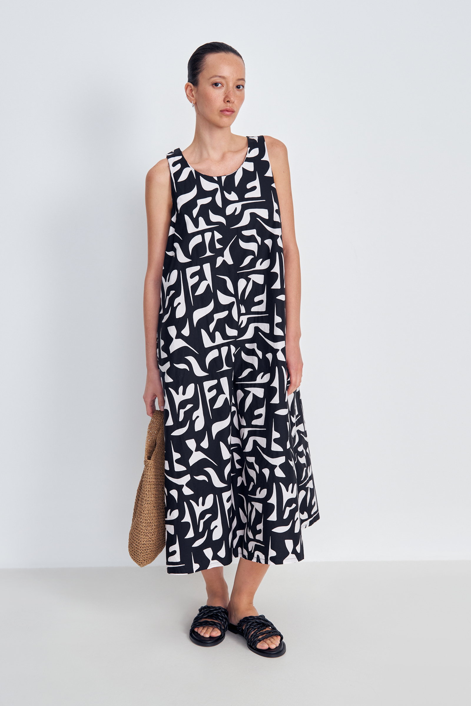 

Платье макси из хлопка, 200 mc black, Платье макси из хлопка