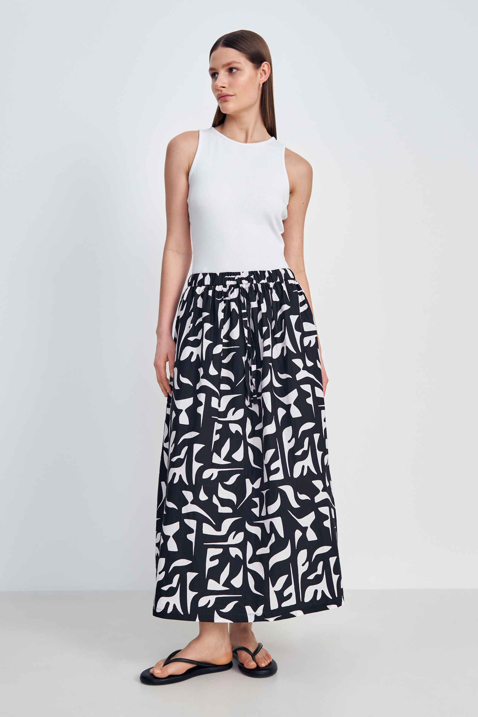 Юбка макси Finn Flare с принтом, 200 mc black, арт. FSE11007