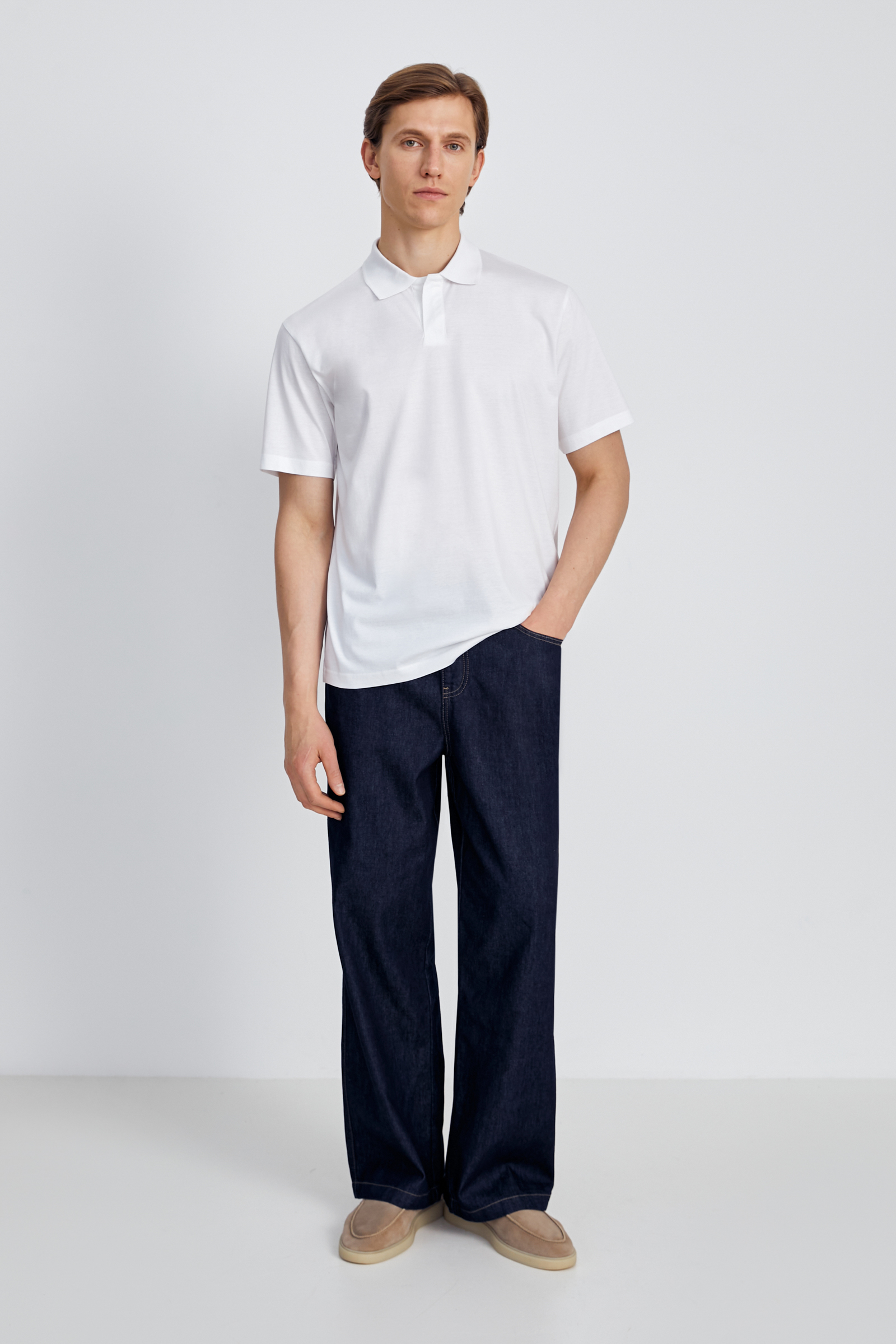 

Поло из хлопка, 201 white, Поло из хлопка