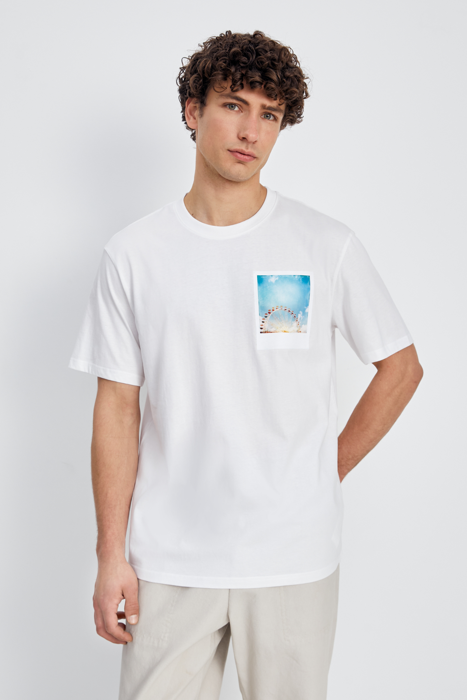 Свободная футболка с принтом 990₽